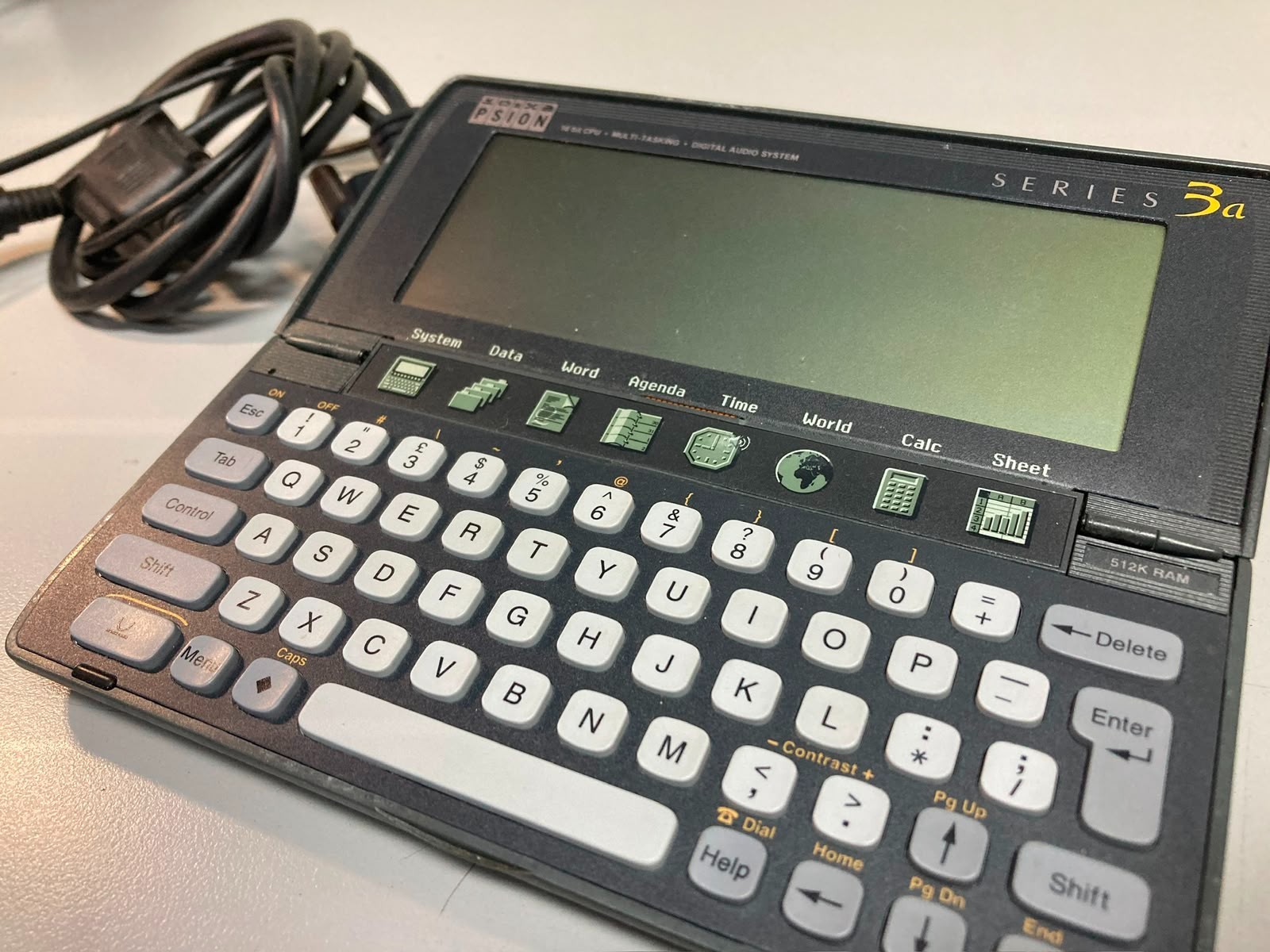 Psion Series 3a Handheld Computer - Fully Working - 1MB + 512KB SSD RAM + Serial