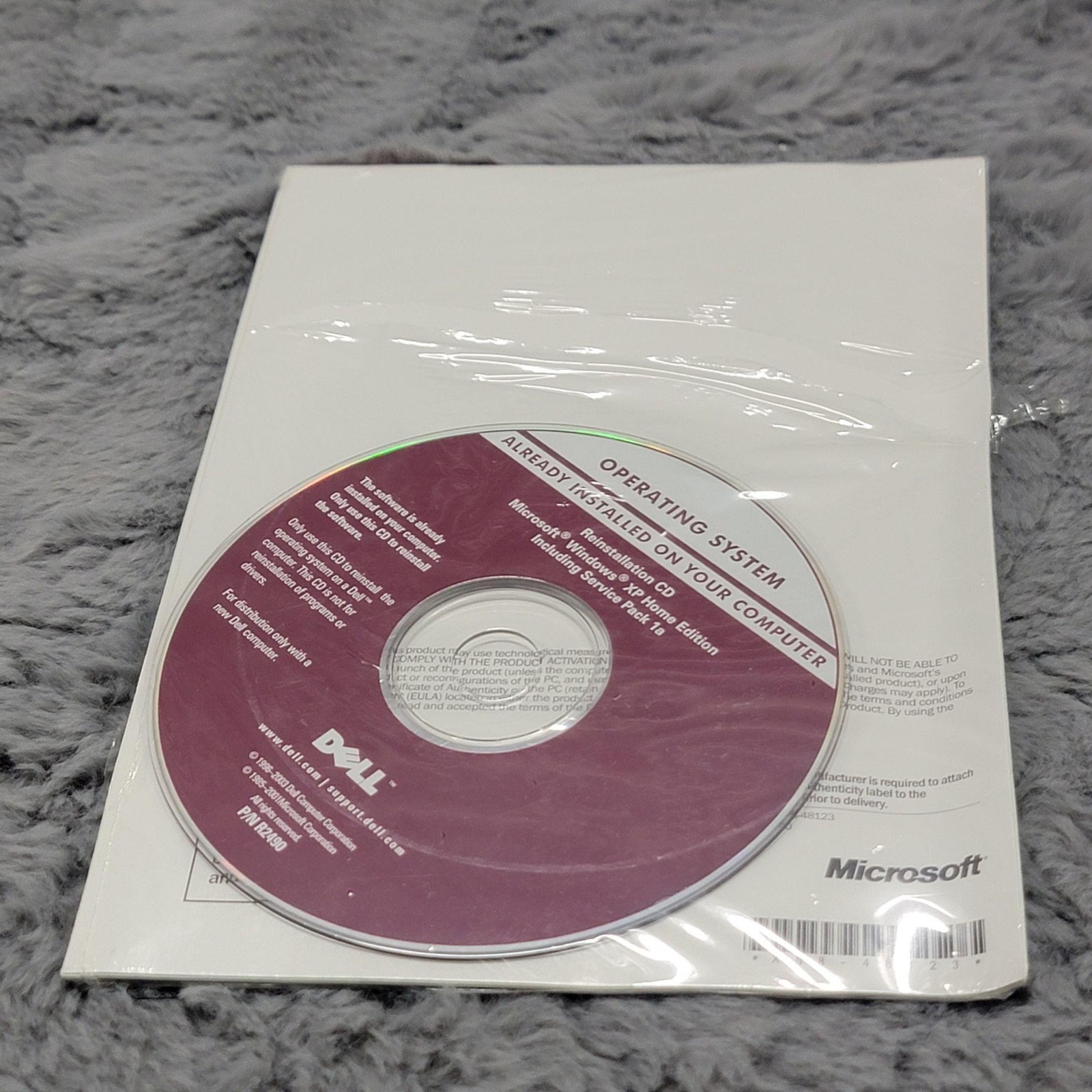 Vintage Microsoft Windows XP Home Reinstallation CD Dell OEM SP1a R2490 OS PC