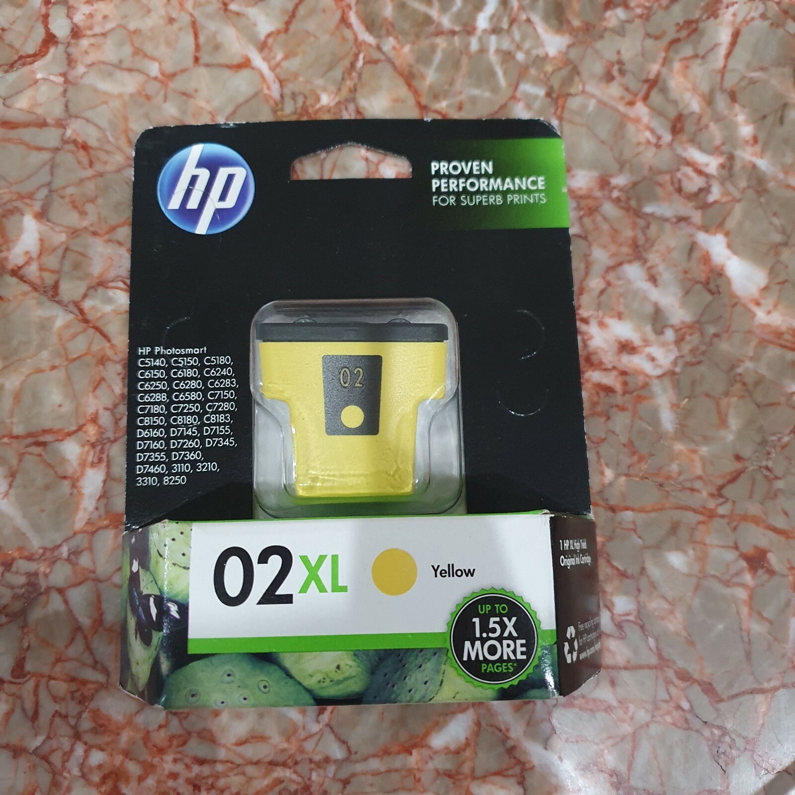 Genuine HP 02XL Yellow OEM Ink Cartridge C8732WN for HP Photosmart 