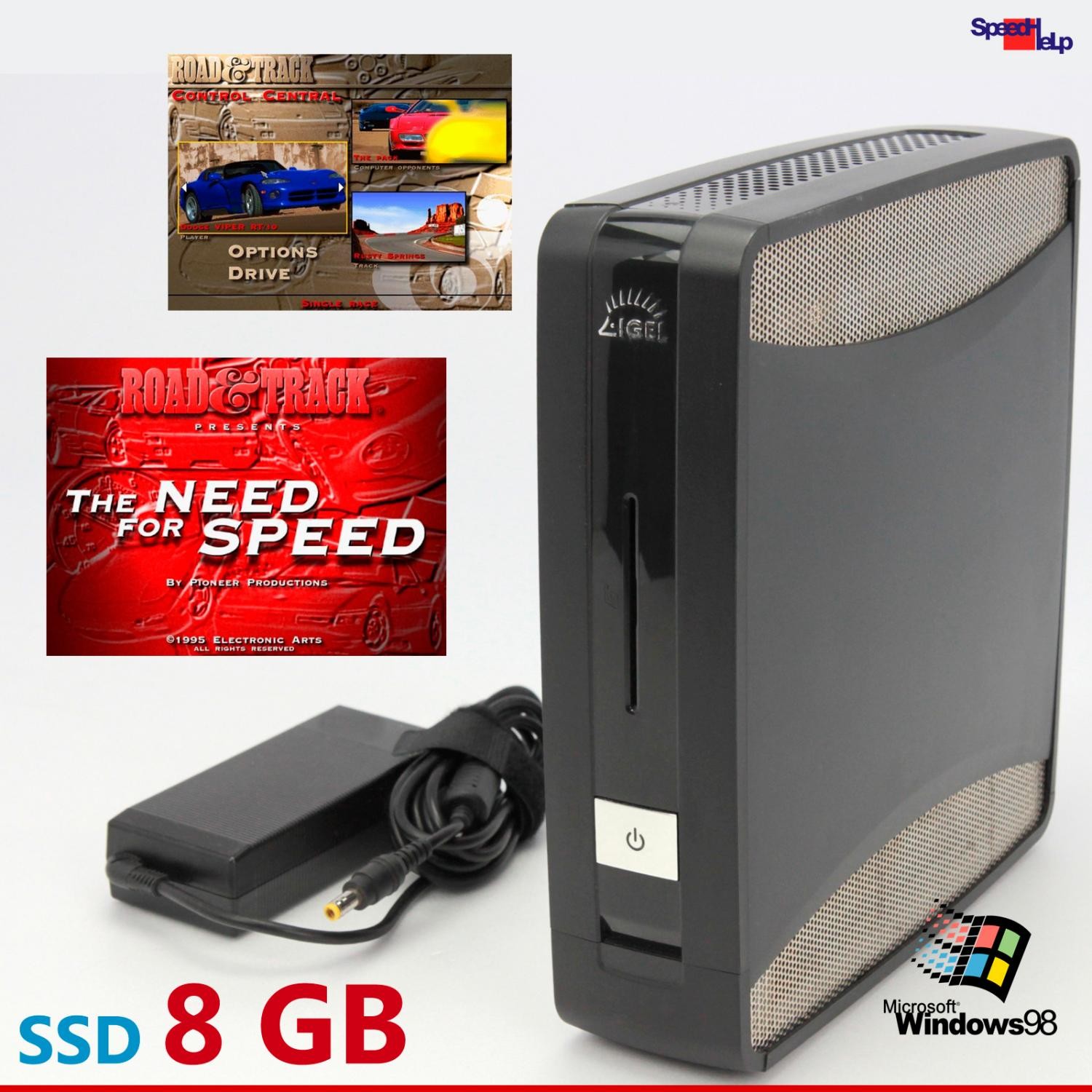 Mini Pc Computer For Retro Games Spiele Dos Windows 98 8Gb Ssd Need For Speed