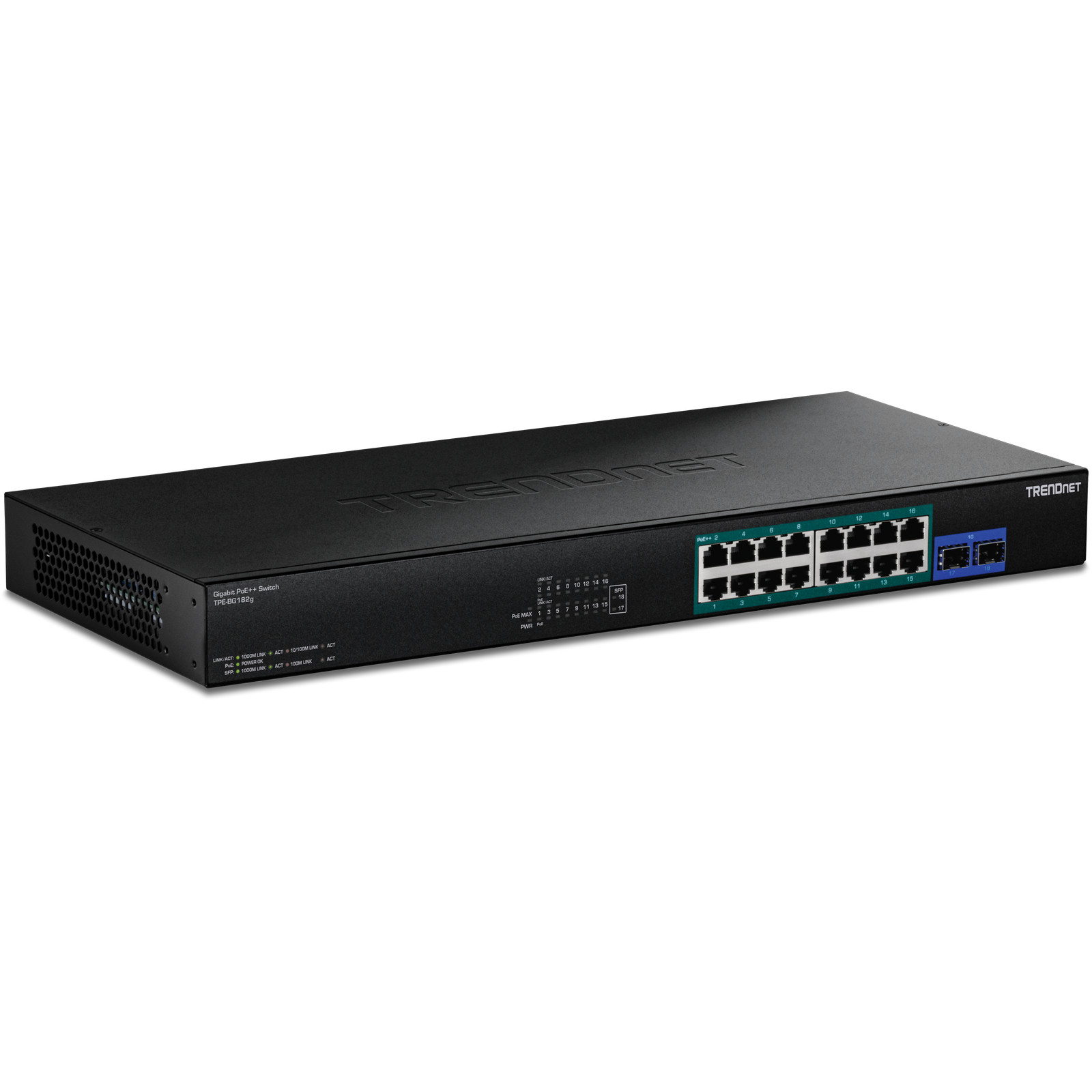 TRENDnet TPE-BG182g,  18-Port Gigabit PoE++ Switch