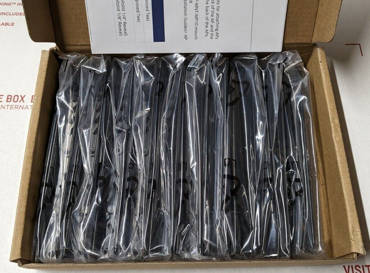HPE Aruba 10-pack AP-MNT-MP10-A  Type A 9/16"  AP Mount jz370a for 5xx & 6xx APs