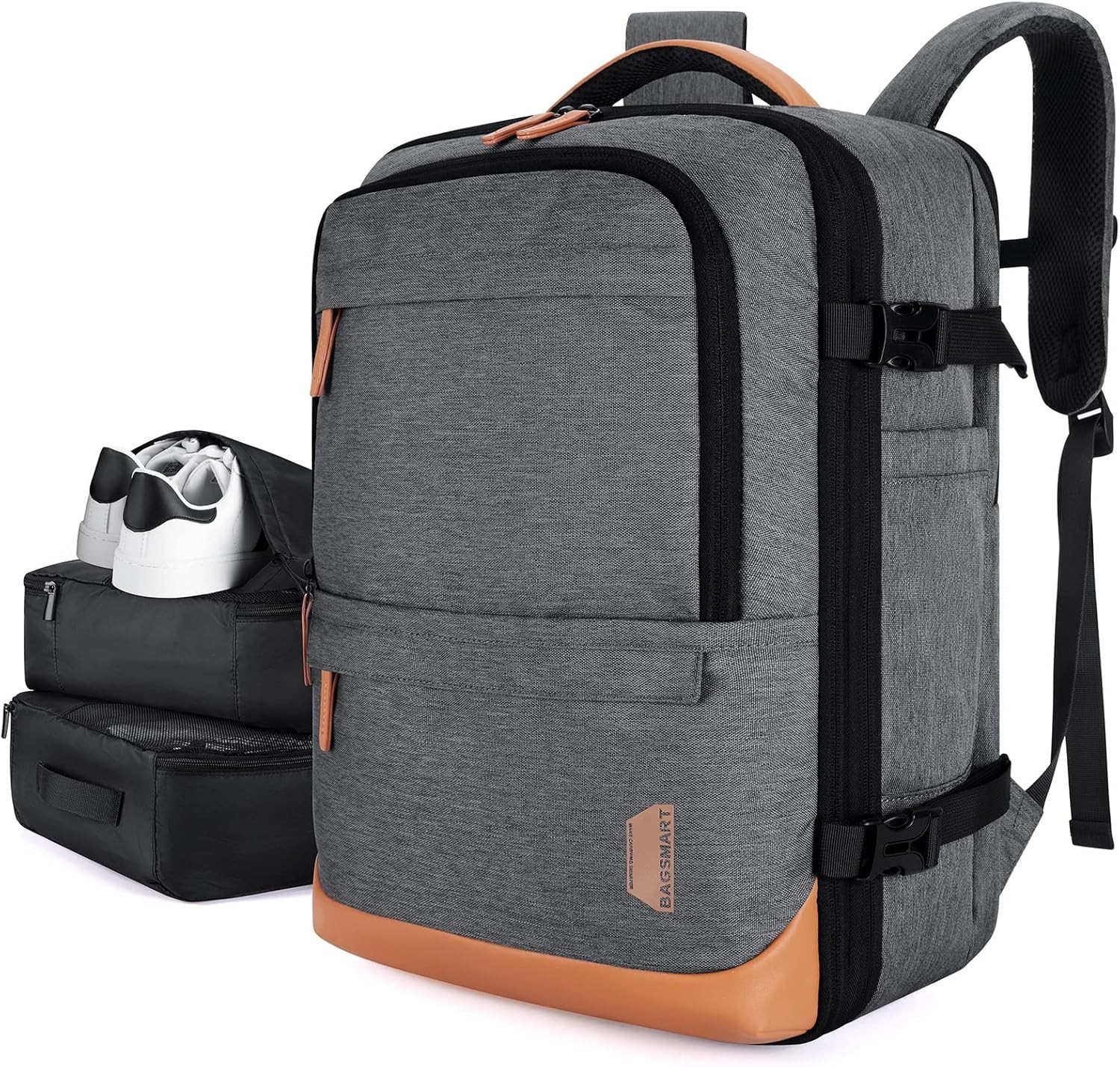 40L Compression Travel Backpack, Expandable Carry On Backpack Luggage Daypack