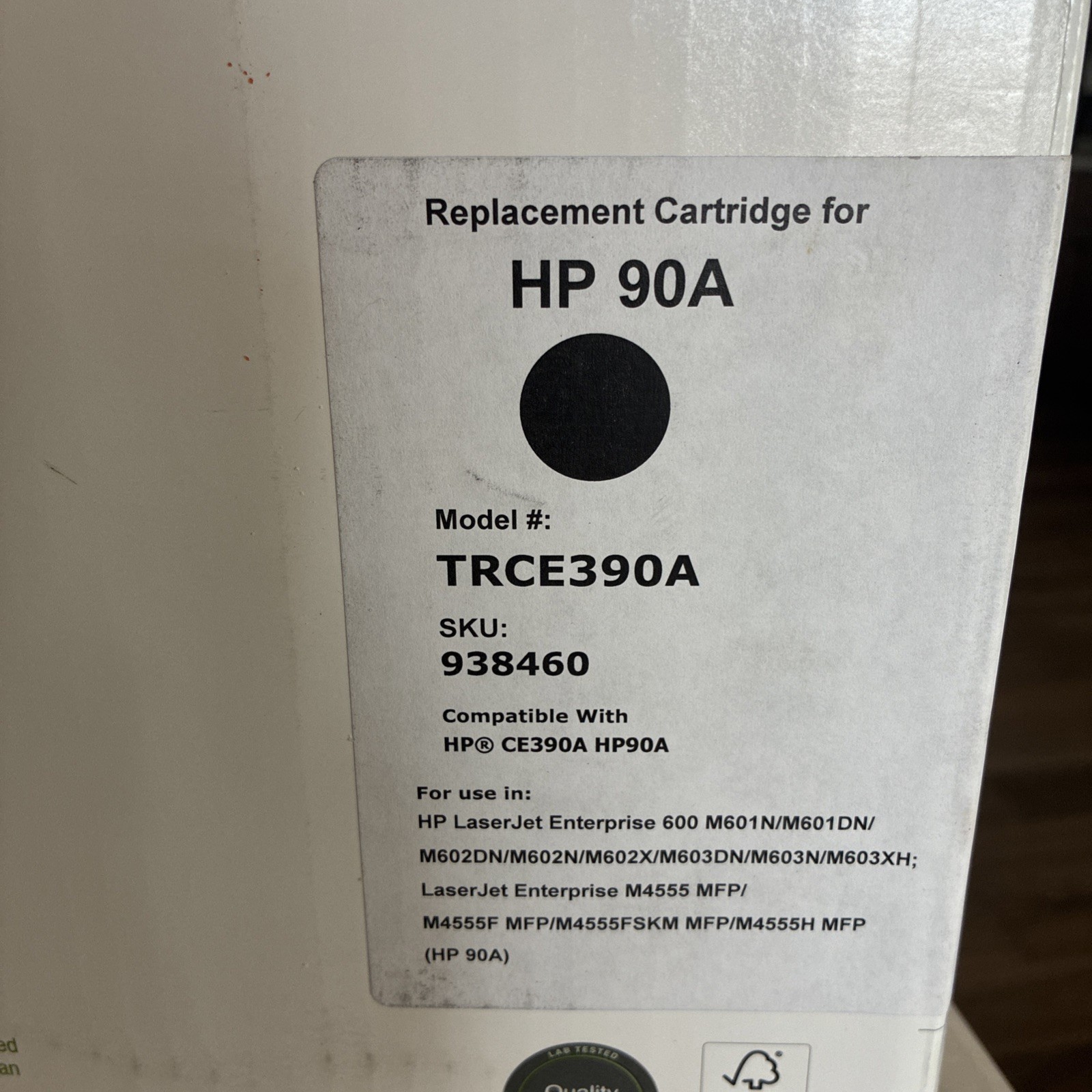 HP 90A Staples Toner Cartridge for LaserJet M455 MFP M602 M603 