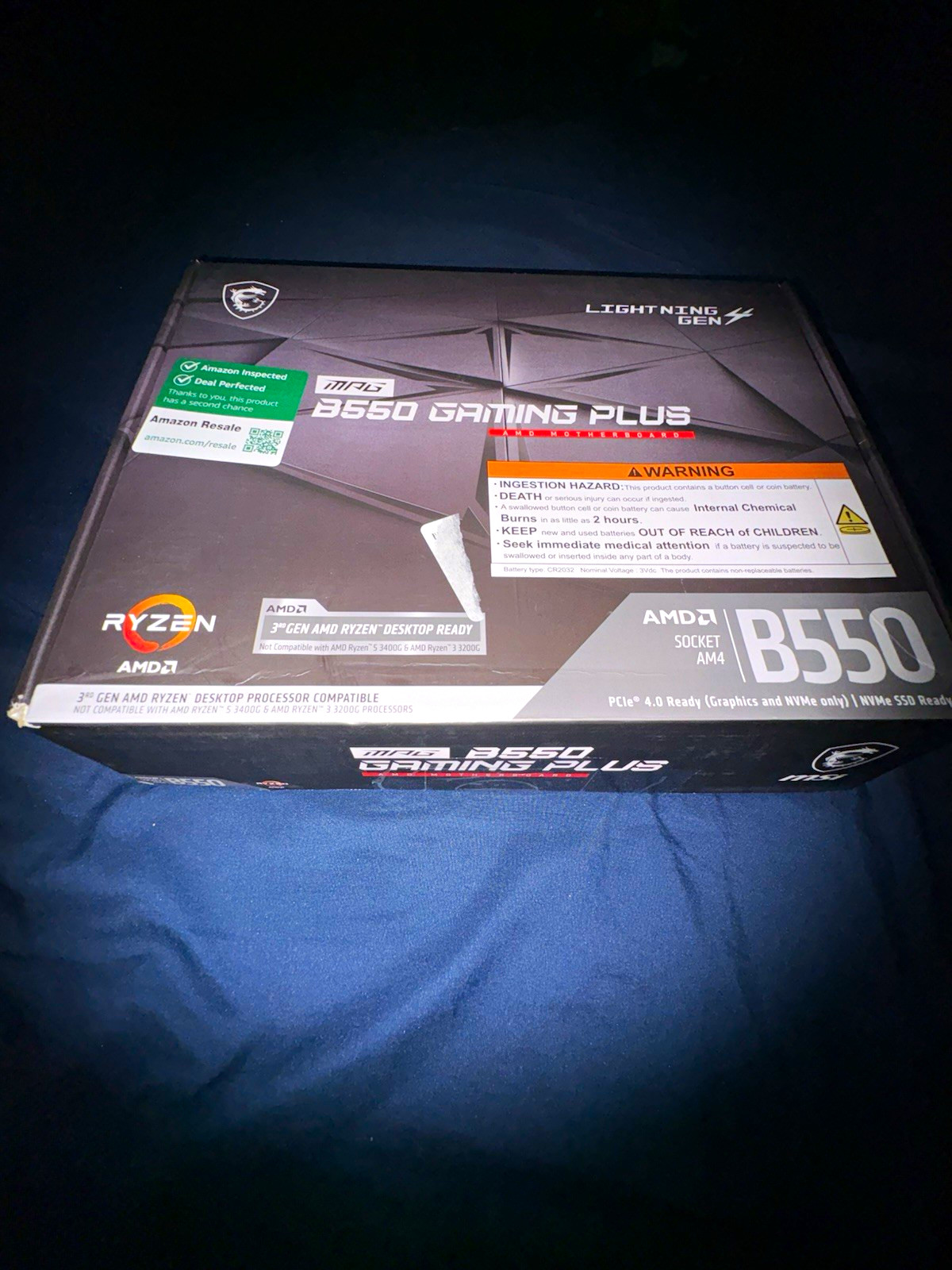 MSI MPG B550 GAMING PLUS ATX AM4 DDR4 4-DIMM HDMI M.2 PCIe Gaming