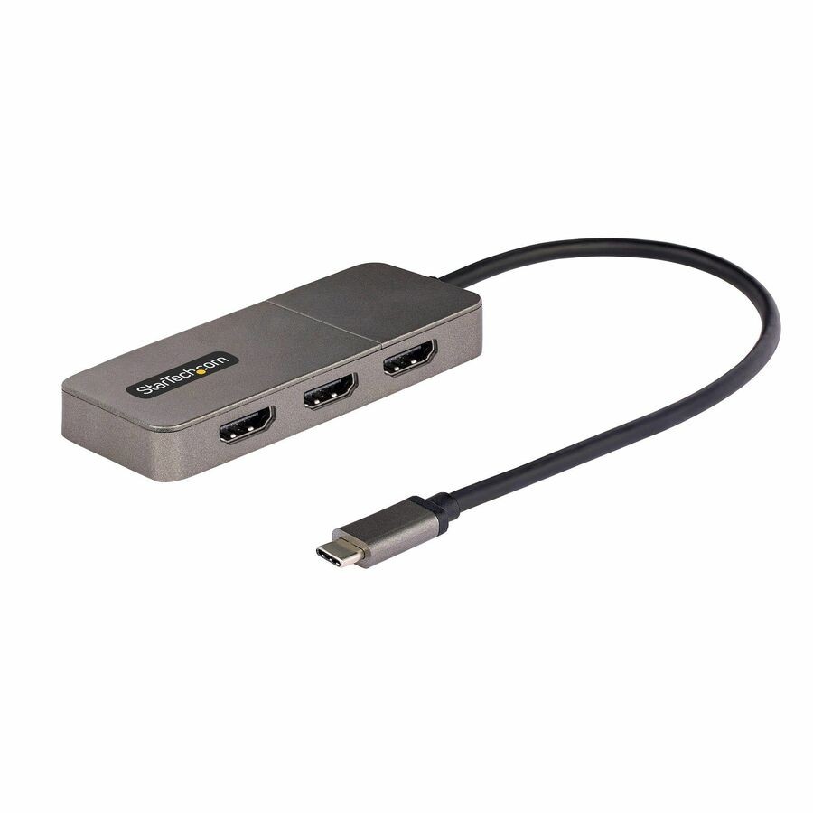 StarTech MST14CD123HD 3-Port USB-C Multi-Monitor Adapter - Space Gray