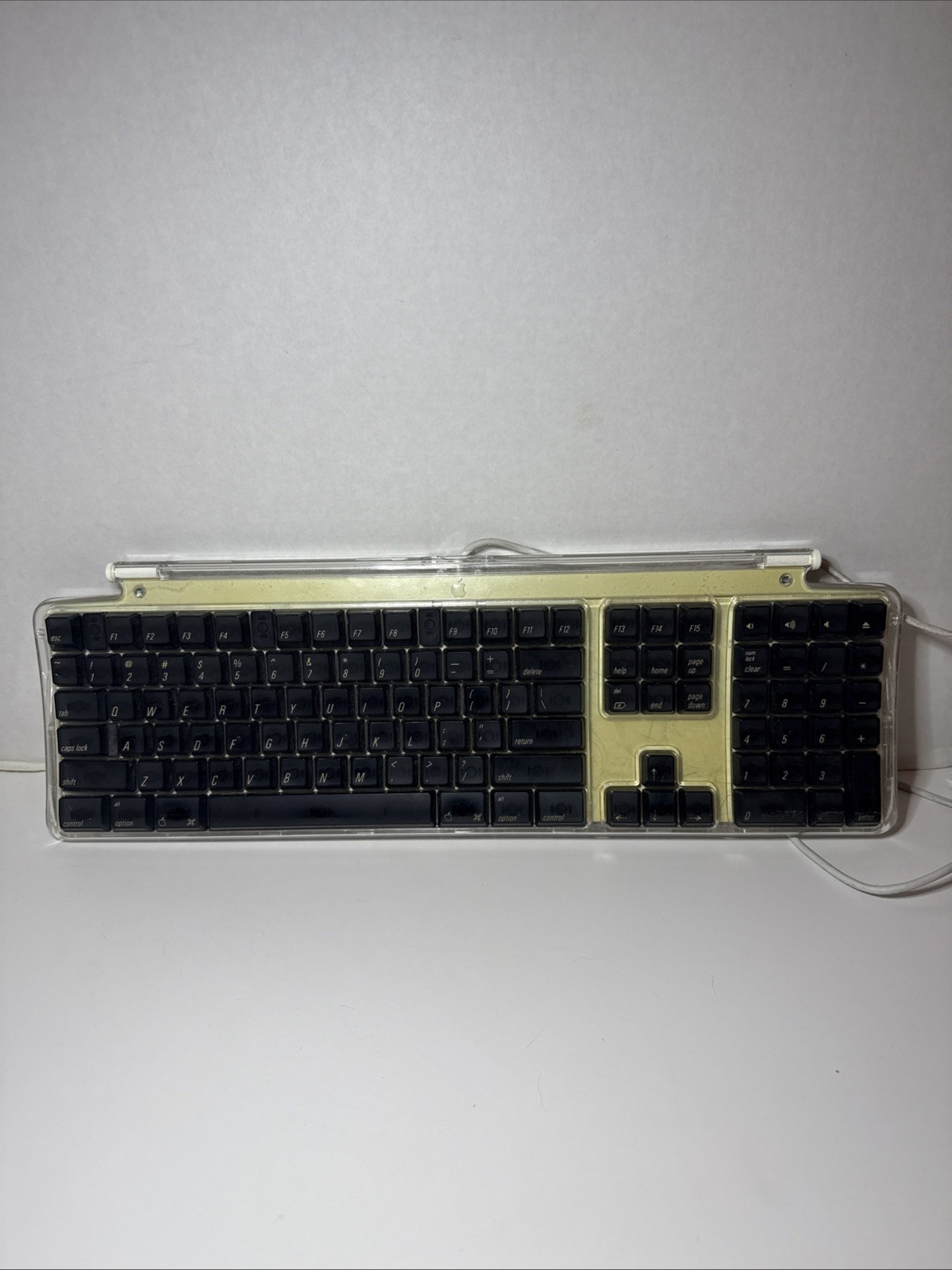 Vintage Y2K Apple Pro Keyboard USB Wired Clear / Transparent Model M7803 2000’s
