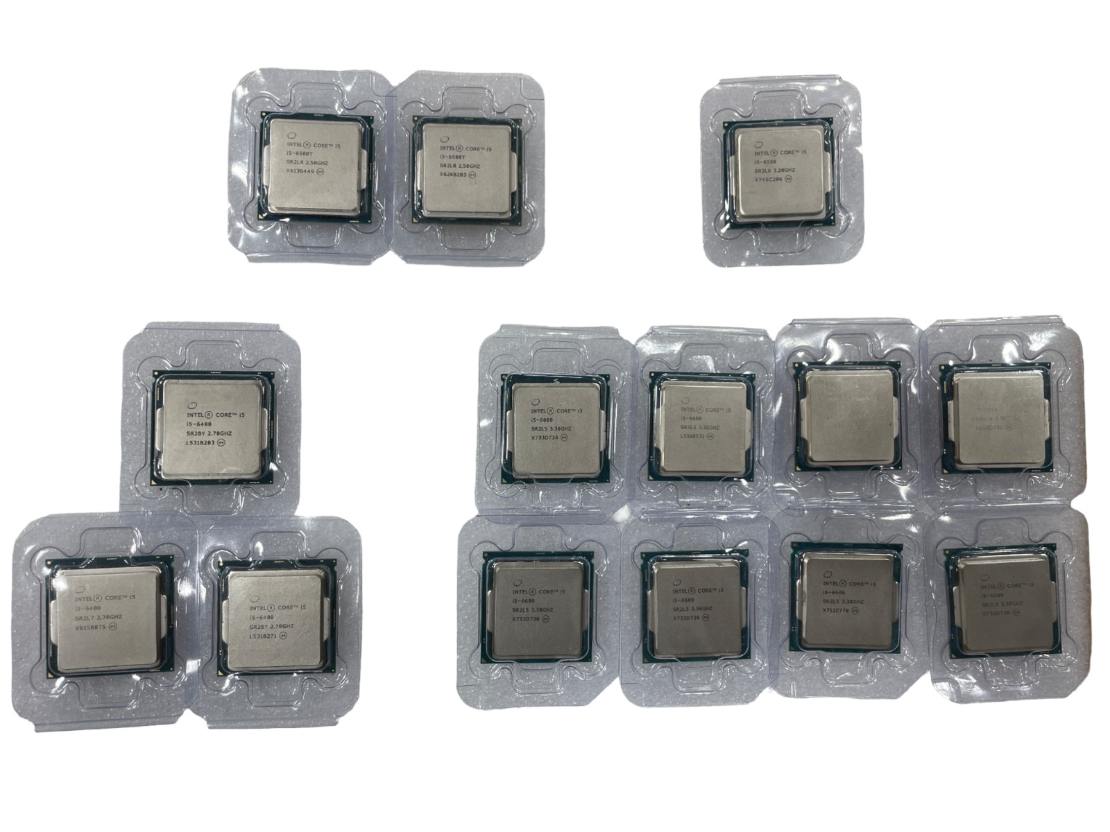 Lot Of 14 QTY Intel Core Mixed  i5- 2x 6500T / 1x 6500 / 8x 6600 / 3x 6400   #26