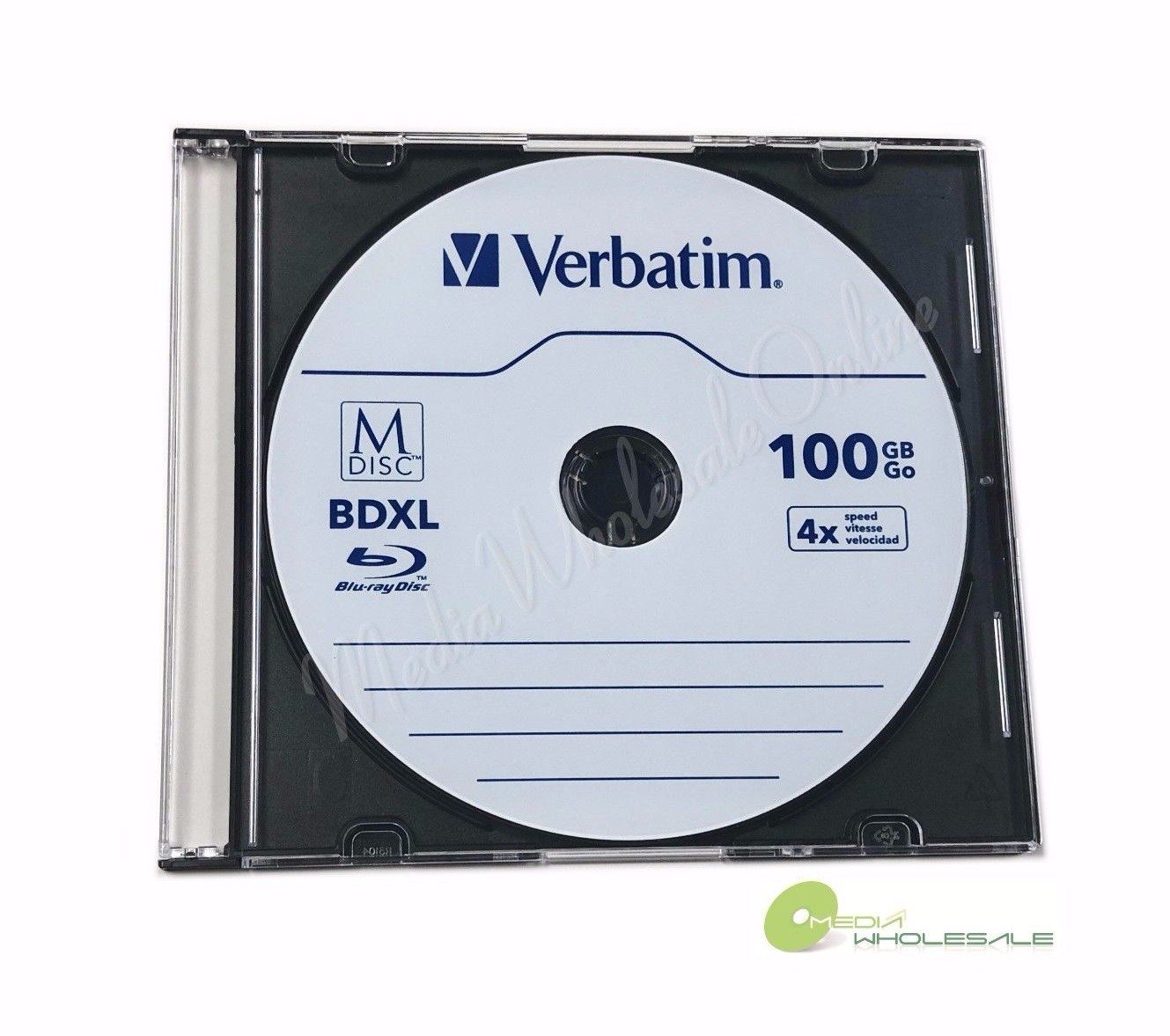 5pk M DISC VERBATIM BDXL 100GB 4X Branded Logo Disc - Jewel Case