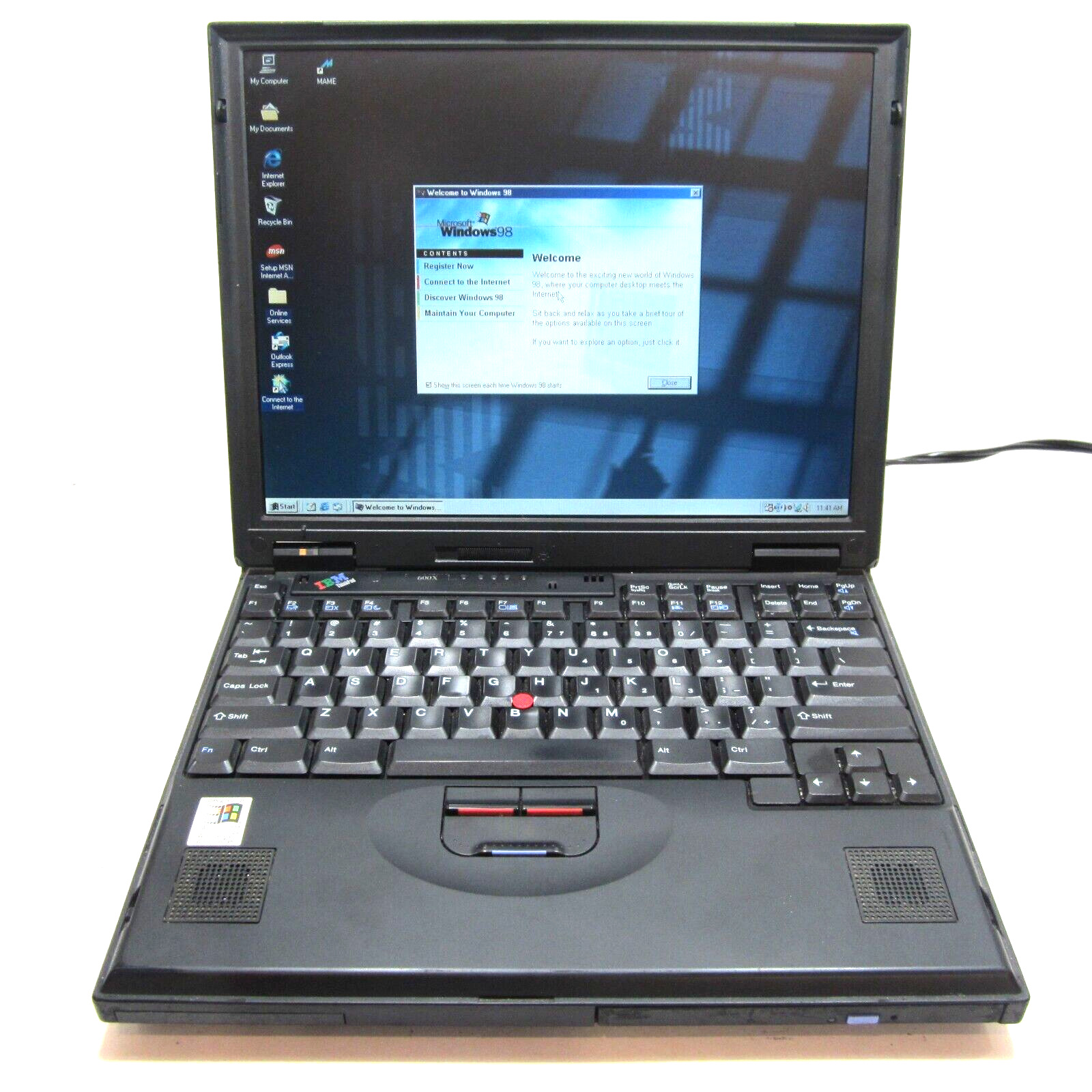 Vintage IBM Thinkpad 600x Windows 98 SE Laptop PIII 450MHz 128MB RAM 40GB HDD
