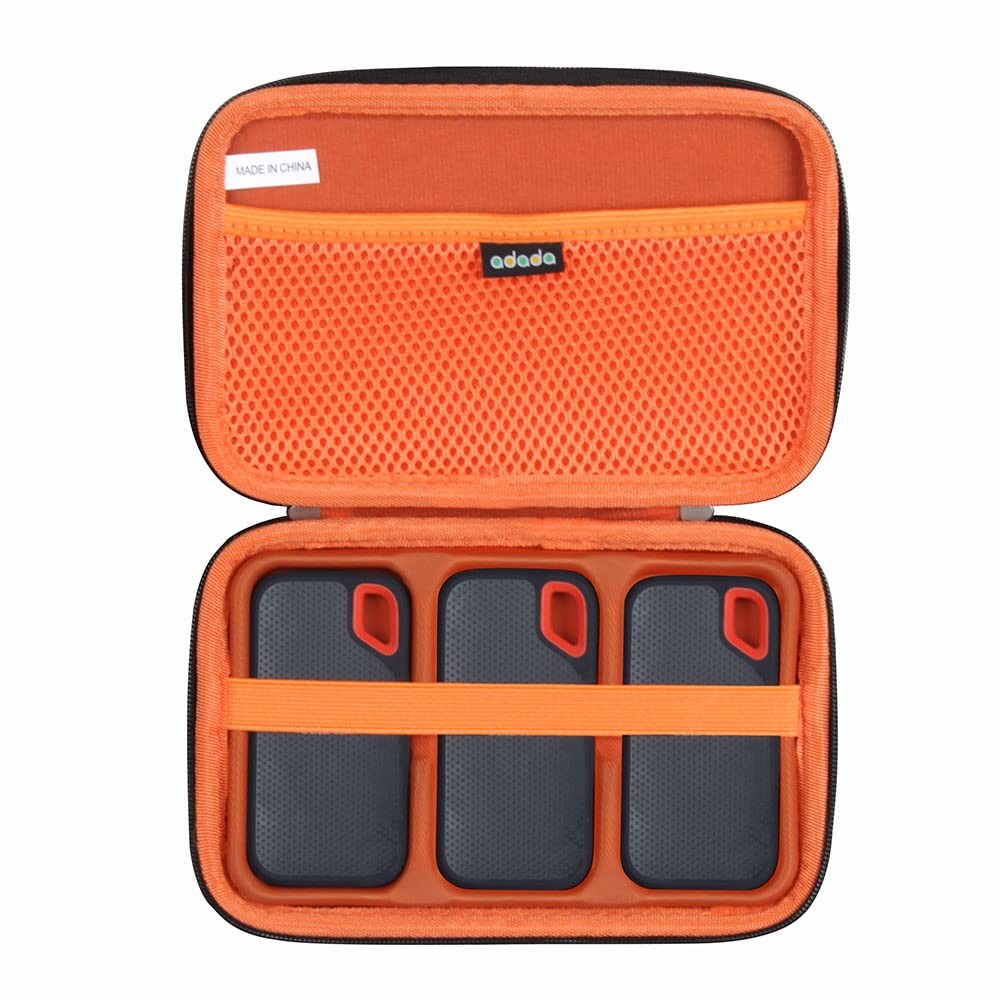 Hard Case for SanDisk 500GB / 250GB / 1TB / 2TB Extreme Portable SSD (Black+O...