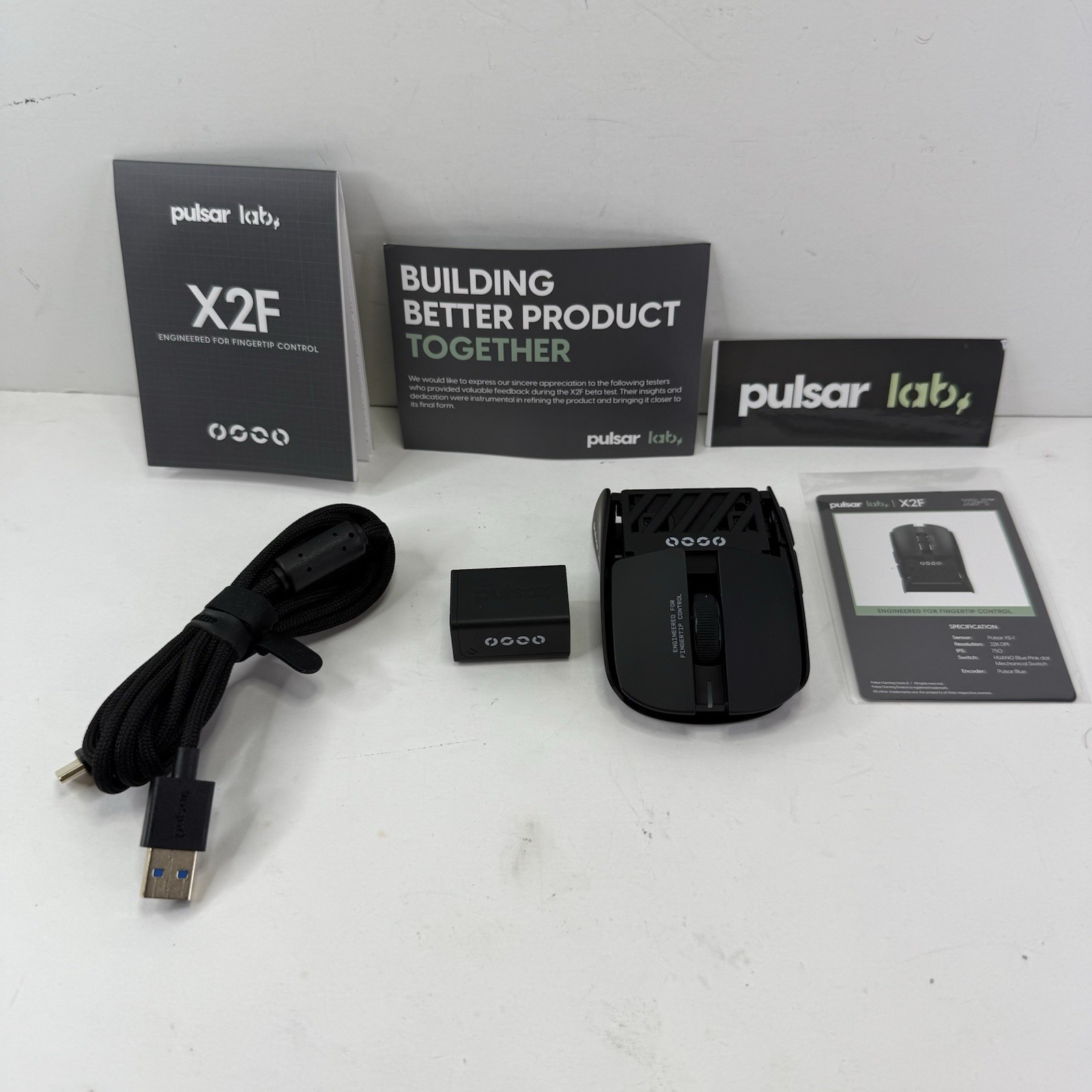 Pulsar Gaming Gears Pulsar Lab X2F Wireless Gaming Mouse, Mini, Black