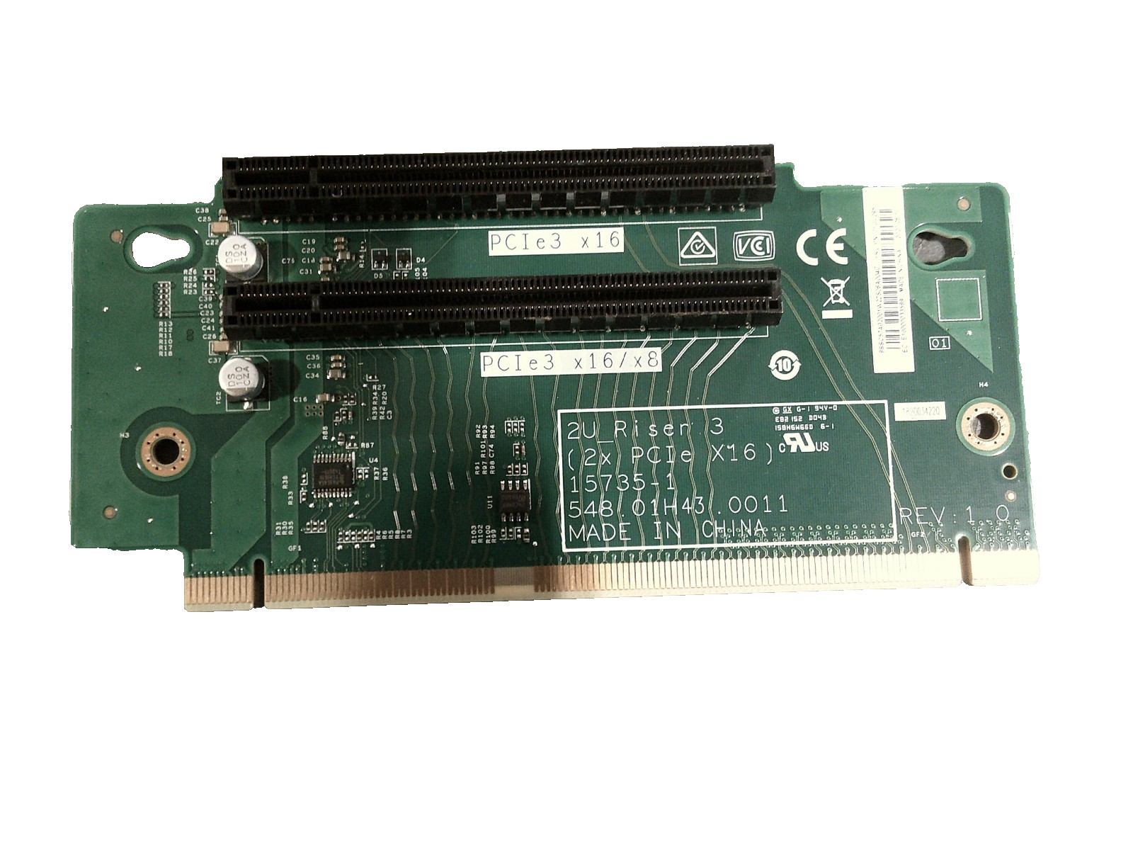 Lenovo 01GV295 ThinkSystem SR550/SR590/SR650 PCIe FH Riser 2 Kit Riser Card