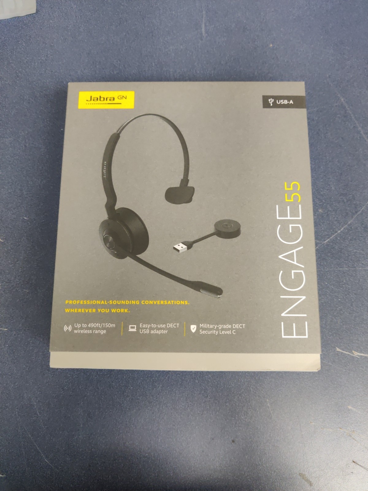 Jabra Engage 55 Mono USB-A MS Wireless Headset PN 9553-410-125 Brand New 
