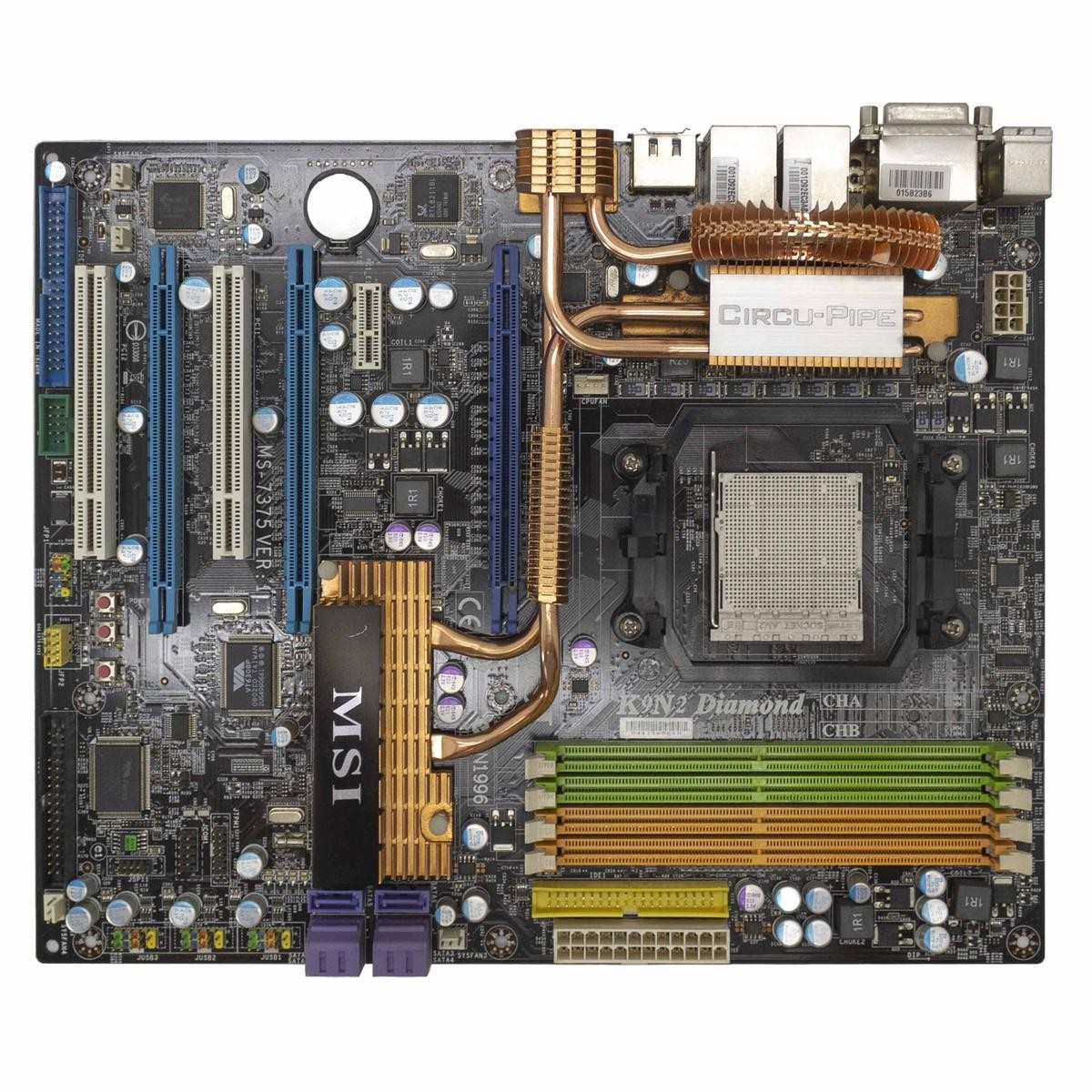 MSI K9N2 DIAMOND AM2 AM2+ MOTHERBOARD WITH EXTREME SOUND CARD X-FI ATX 4 SLOT