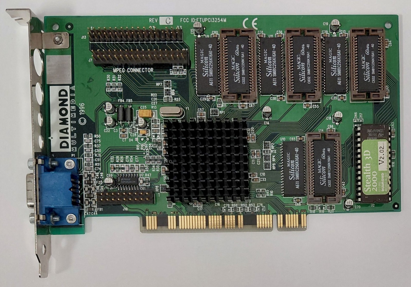 Diamond Stealth 3D 2000 PCI Graphics Card (S3 ViRGE, 86C325, 4MB, Retro, 1996)