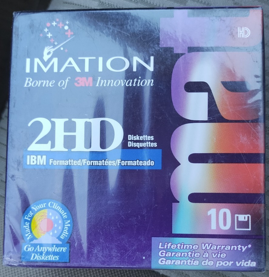 Imation 12881 3.5in. Floppy Disk 3.5 Inch Floppy Diskettes, IBM-Formatted, DS/HD