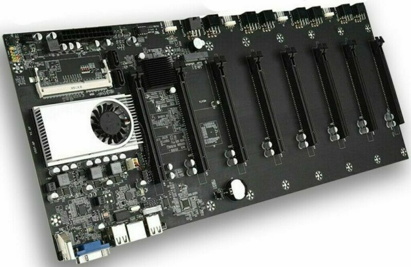 1X GPU Mining Rig Machine With CPU support 8 GPU PCIE slots Motherboard BTC-T37