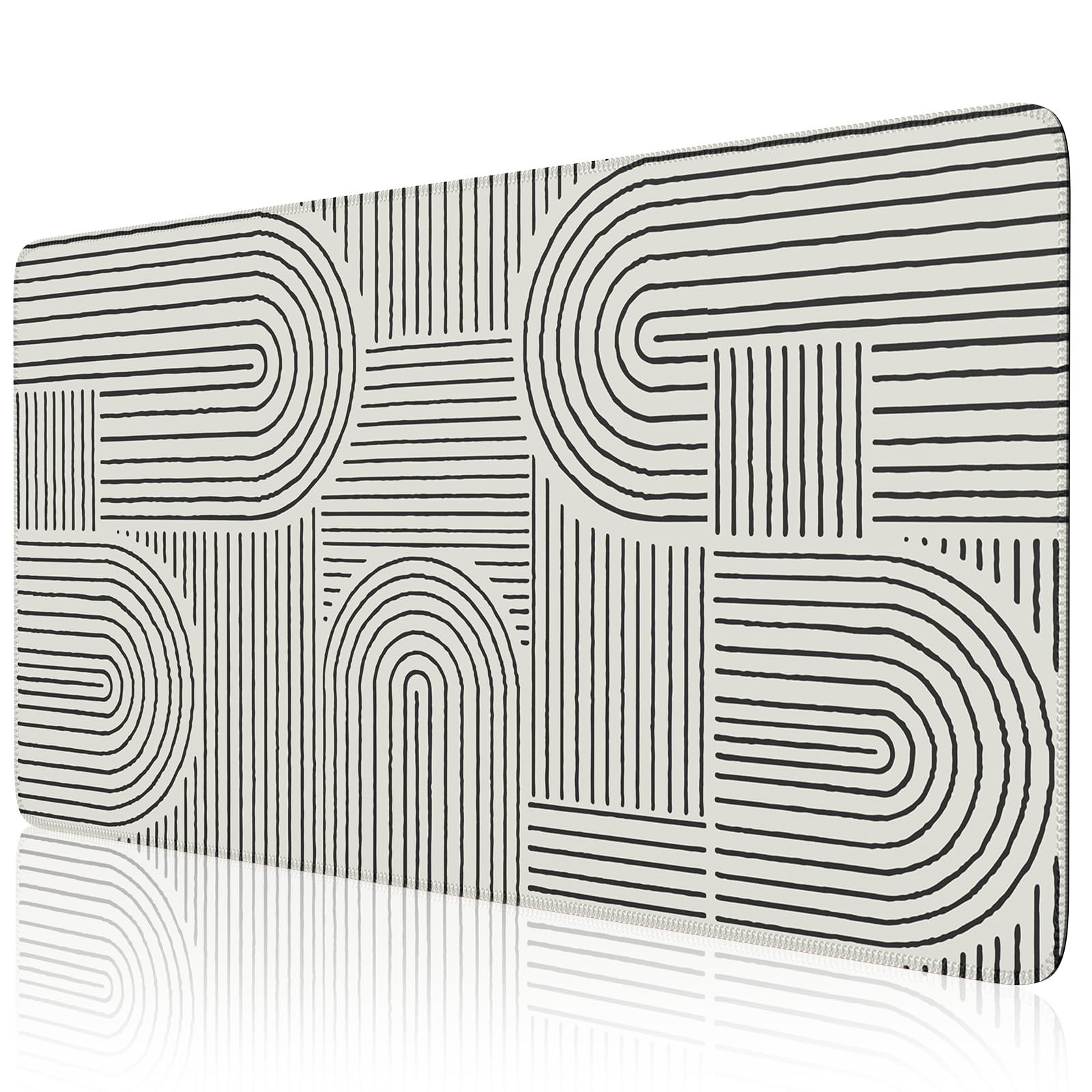 White Desk Matt for Desktop, Cute Desk Pad Mat, Large Mouse Pad, Anti-Slip Bi...