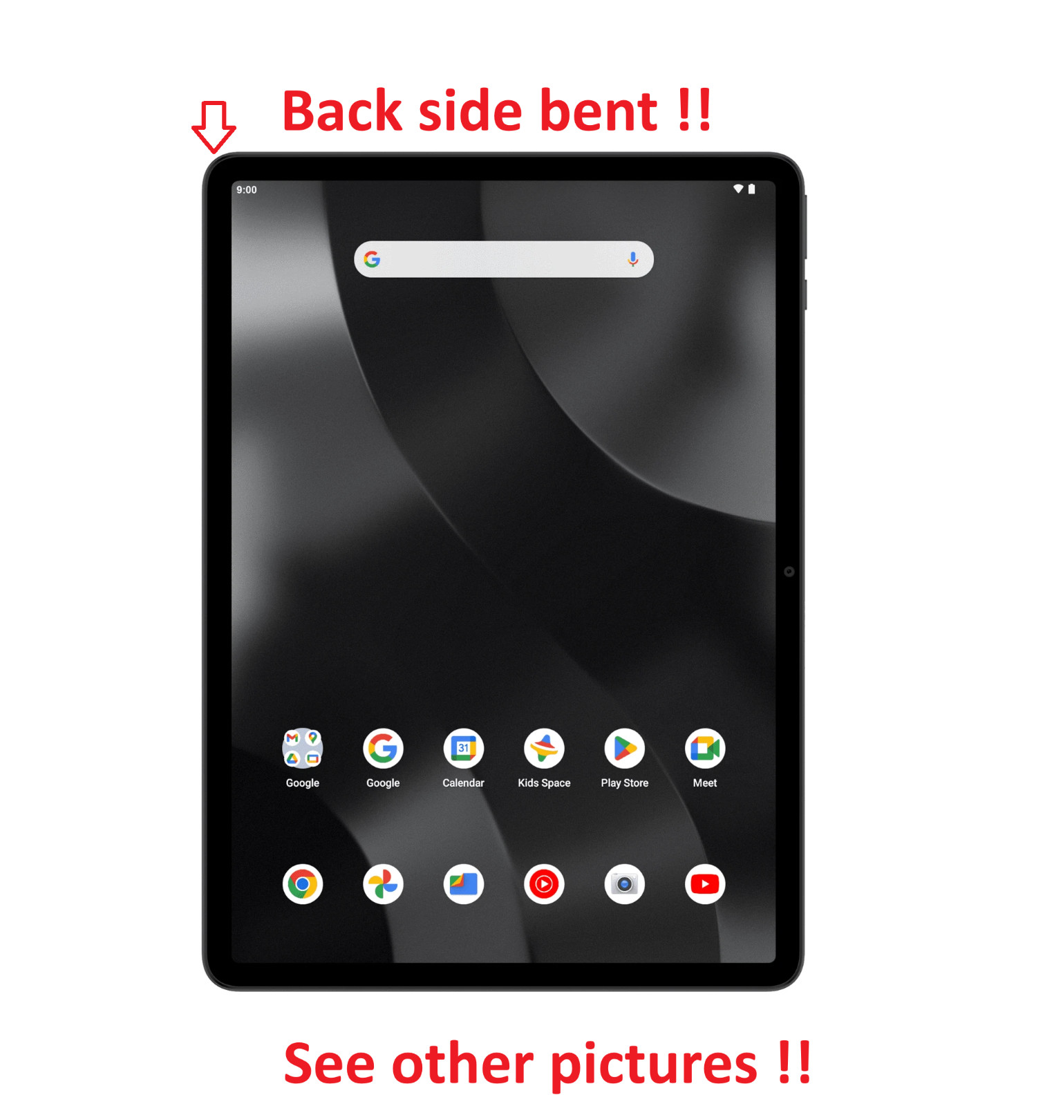 Onn  11" Tablet Pro 4GB RAM 64GB Storage - Grey (100146660) [BACK TOP BENT]™
