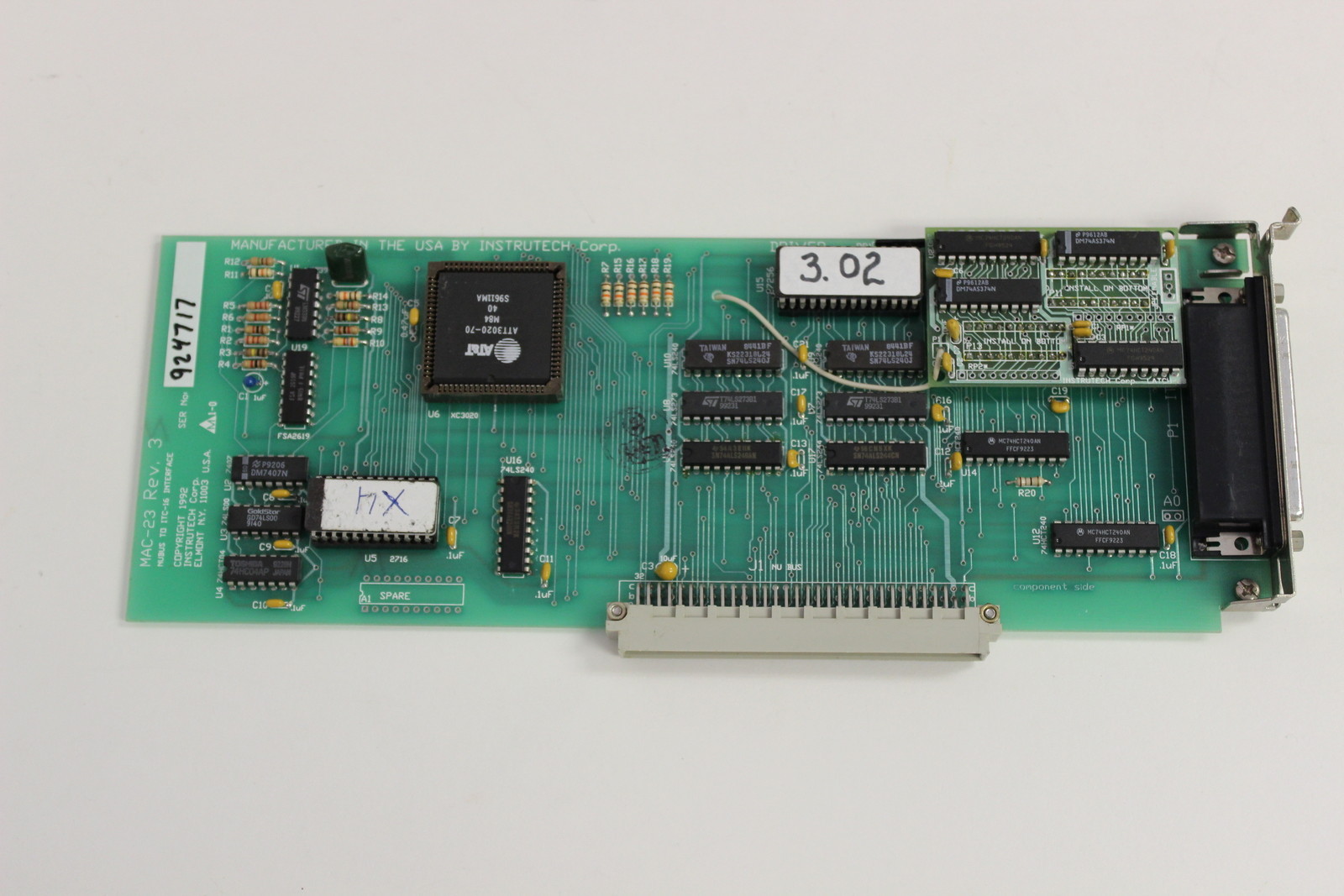 INSTRUTECH CORP MAC-23 NUBUS TO ITC-16 INTERFACE ADAPTER BOARD