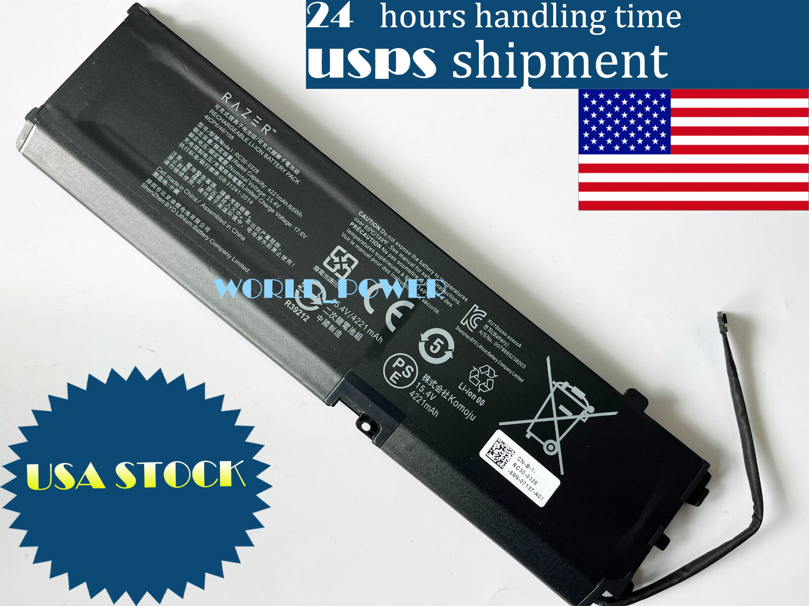 new Genuine RC30-0328 RZ09-0328 battery For Razer Blade 15 2020 2021 65WH