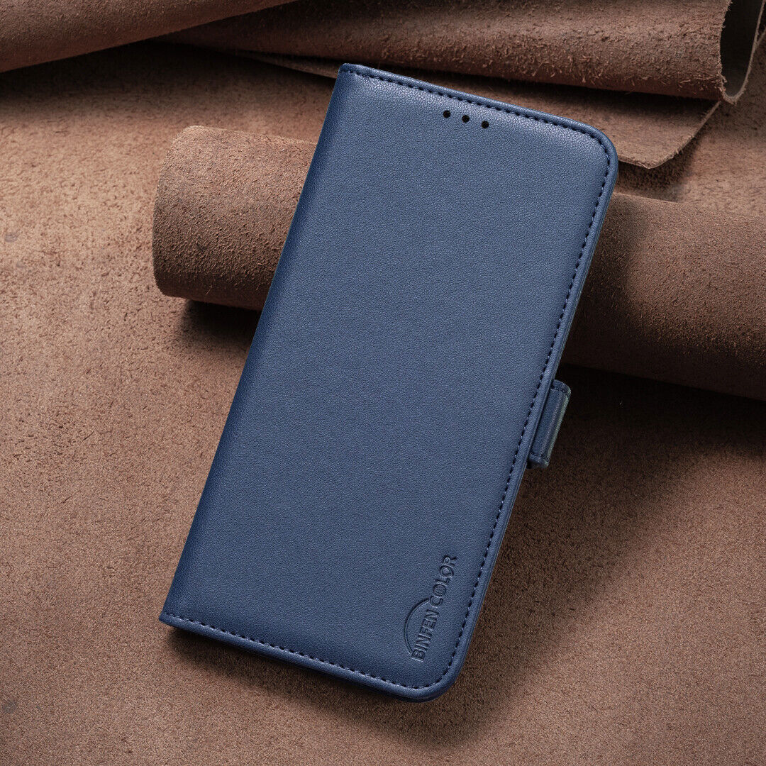 Luxury Leather Wallet Flip Cover Case For S24 Ultra S23 FE S22 S21 S20 S10 S9