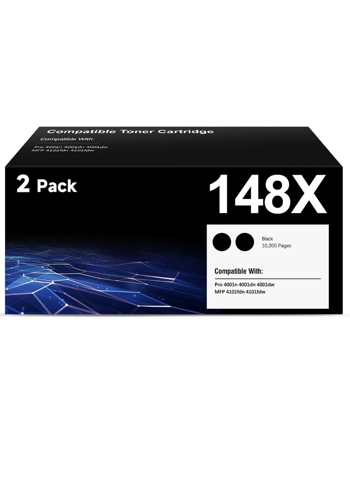 GoFlowmo 148X Toner Cartridges High Yield 2Pack 148 148A W1480A W1480X