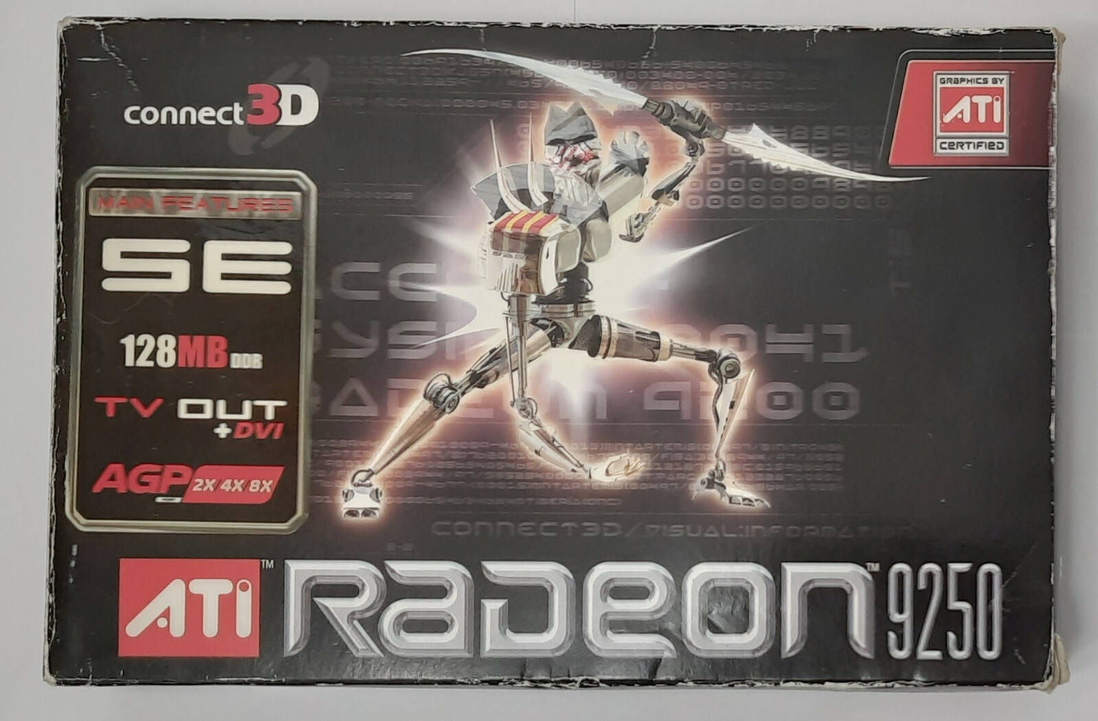 connect3D C3D 6066 AGP Graphics Card (ATI Radeon 9250 SE, 128MB, Retro, 2005, Original Box)