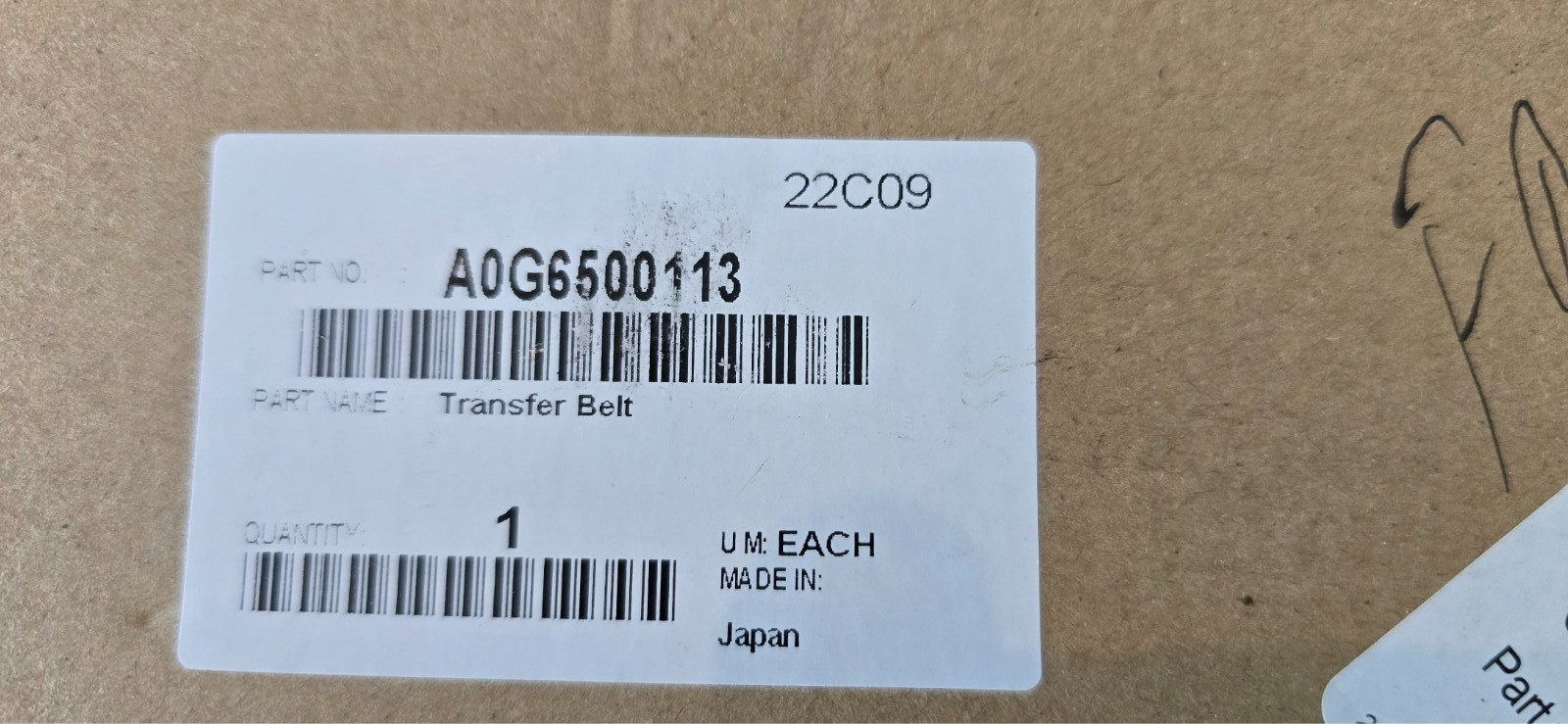 Brand New Konica Minolta  Transfer Belt  # A0G6500113 For 1050/2100/6120 series