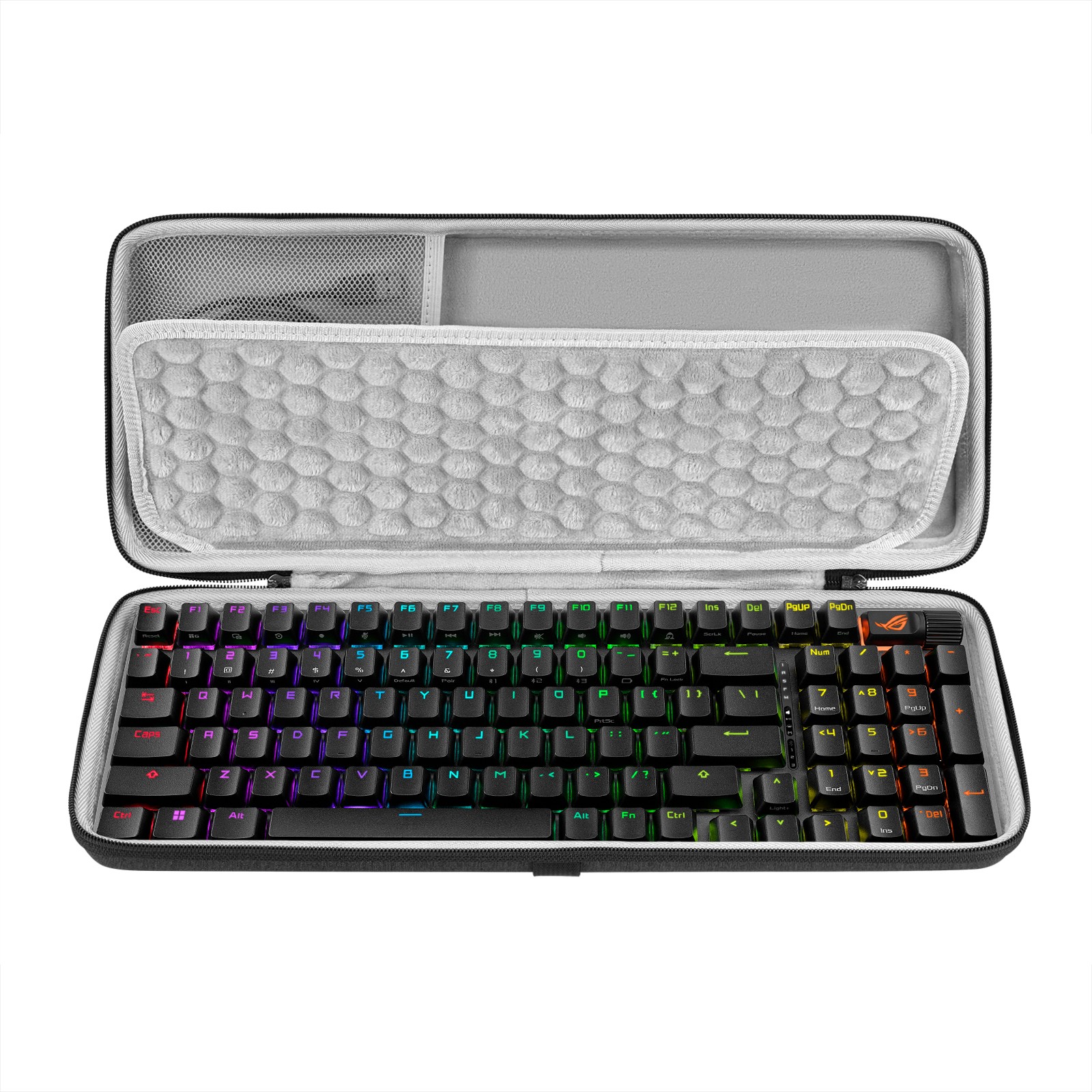 Geekria 90%-96% Keyboard Case Compatible with RK ROYAL KLUDGE RK100 (Grey)