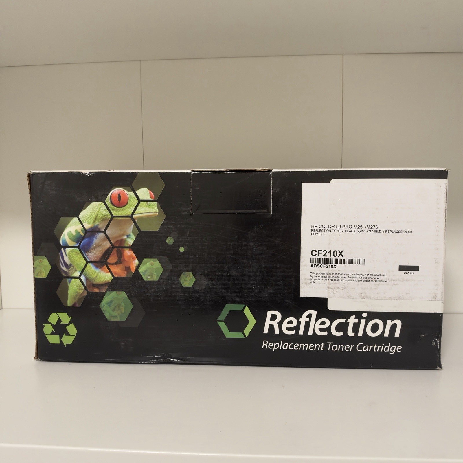 HP COLOR LJ PRO M251/M276 REFLECTION TONER, BLACK, REPLACES OEM# CF210X