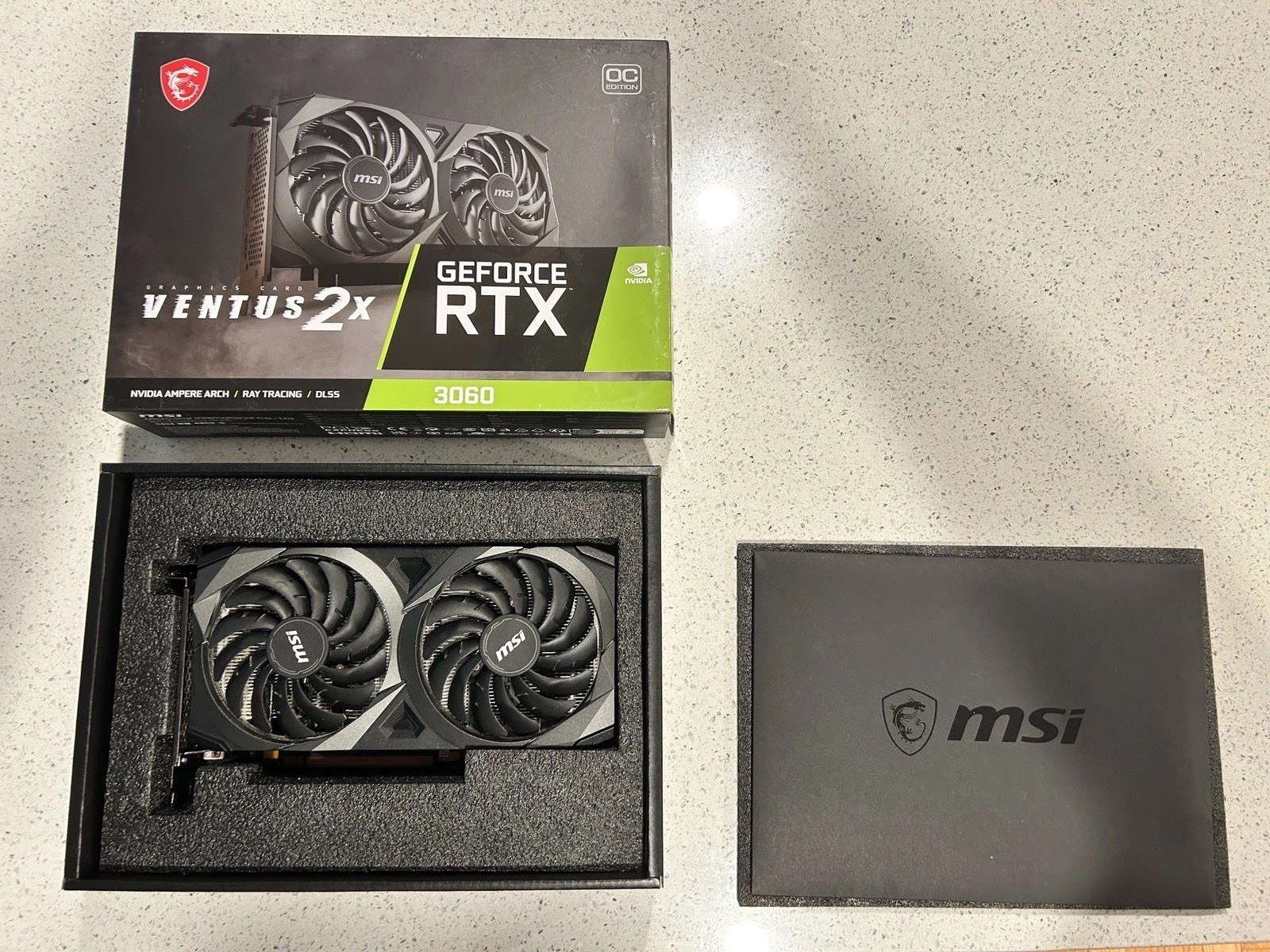 MSI OC Ventus 2X GeForce RTX 3060 12GB GDDR6 Graphics Card with Original Box