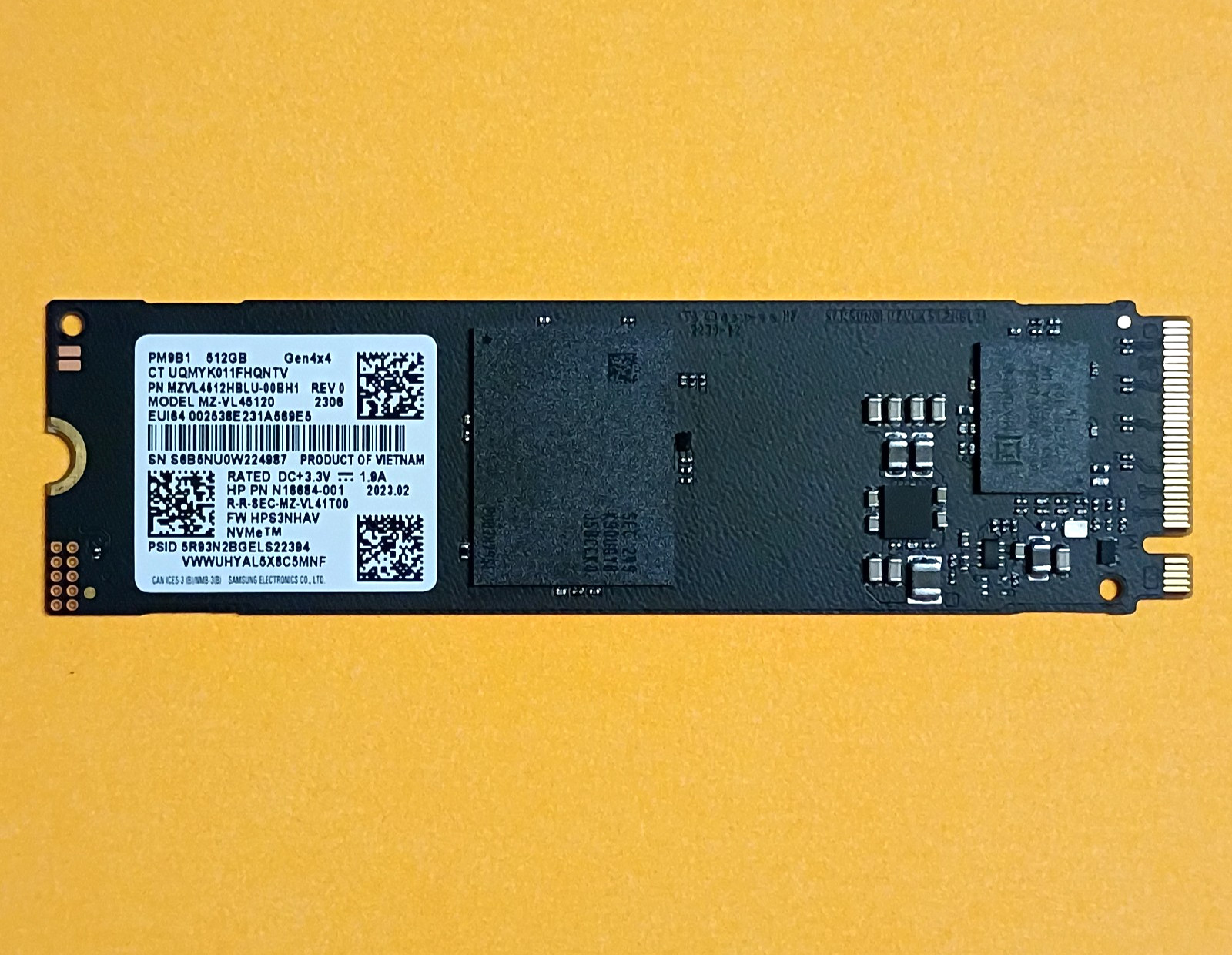 512GB SAMSUNG PCIe Gen 4 M.2 2280 SSD | Windows 11 Pro 64 UEFI | [2.5K Hrs] 96%