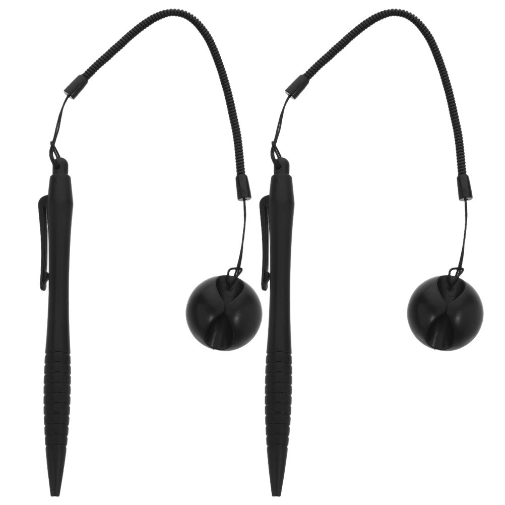 2Pcs Resistive Stylus Pen Set for Computer Screens Black ABS Design