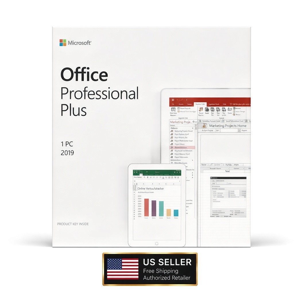 Microsoft Office Professional Plus 2019 DVD 1 PC Windows New Sealed Full Version
