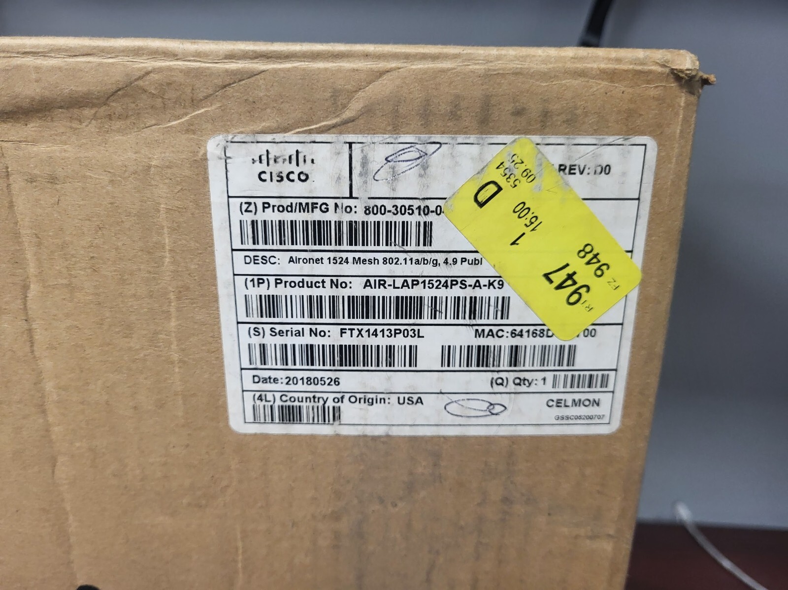 Cisco AIR-LAP1524PS-A-K9 Aironet Wireless Access Point NEW Open Box #73
