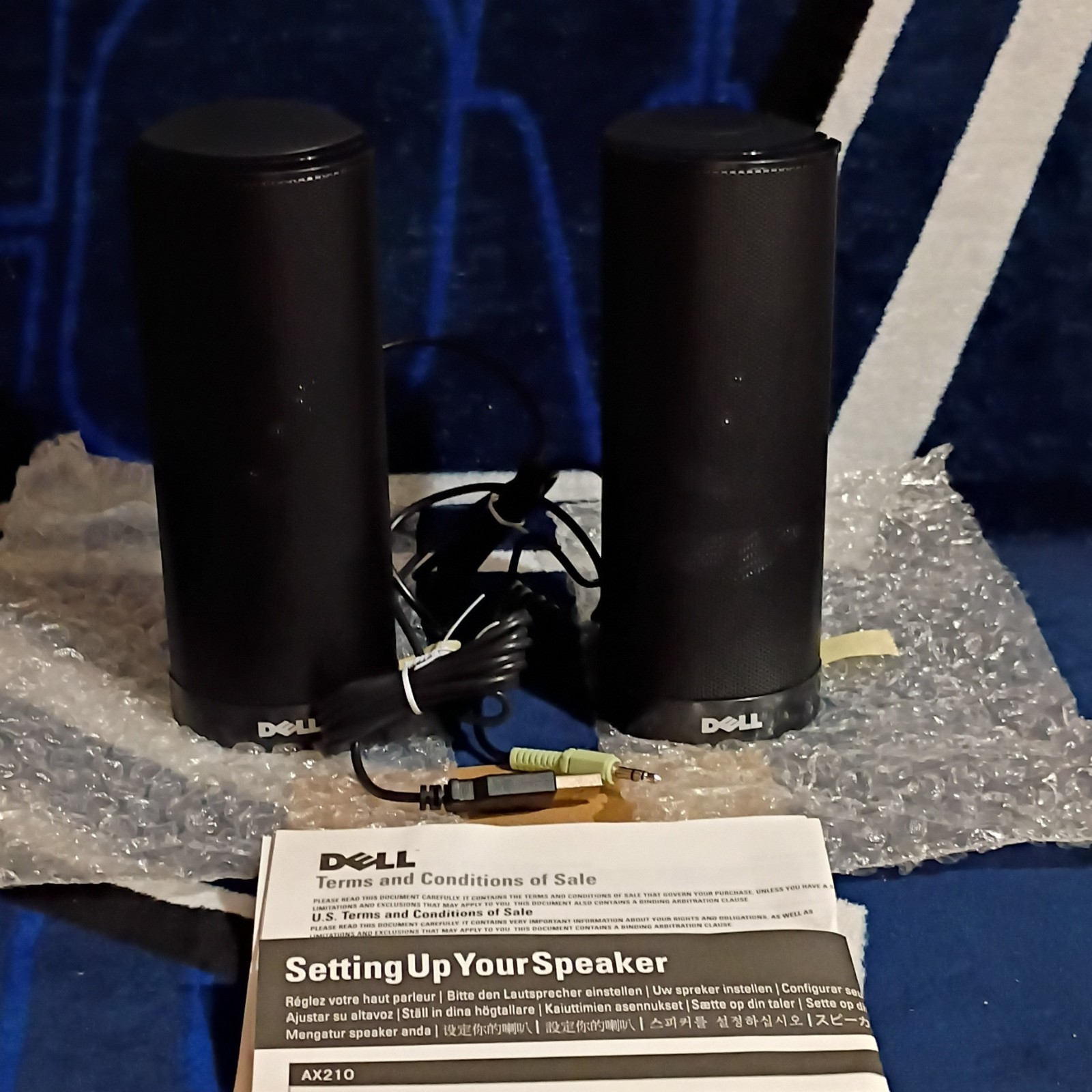 Dell AX210 2.0 USB Powered Wired Computer Speakers, 3.5mm Audio, Black