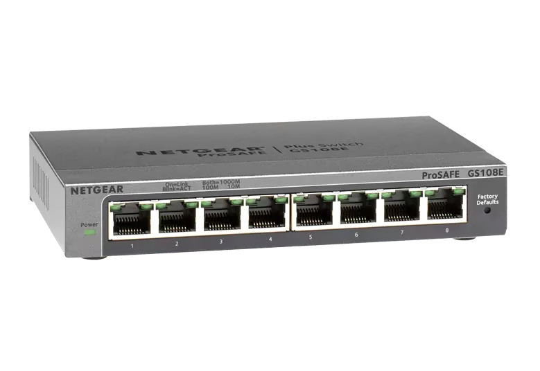 NETGEAR GS108E ProSAFE Plus 8 ports Gigabit Switch 