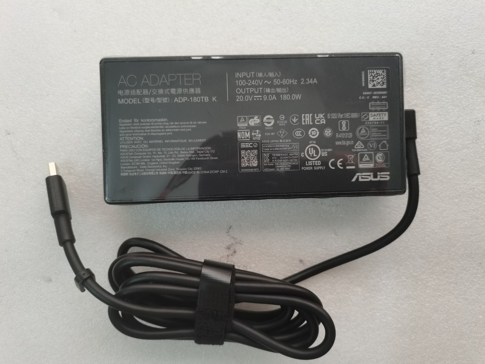 ADP-180TB K For ASUS ROG Zephyrus G14(2024) GA403UI 20V 9A 180W 100%Original NEW