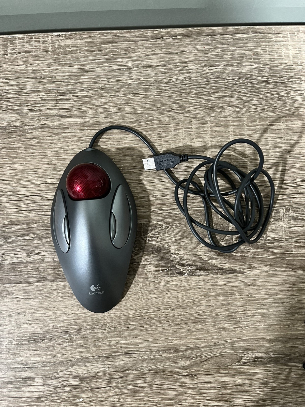 Logitech T-BC21  Optical Trackman Marble USB Mouse/ Tested