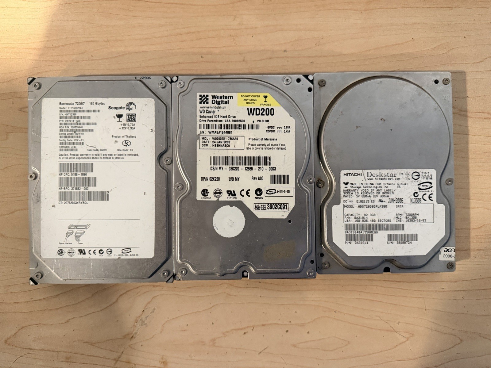 3 PCS 7200.10  3.5" SATA HDD Hard Drive