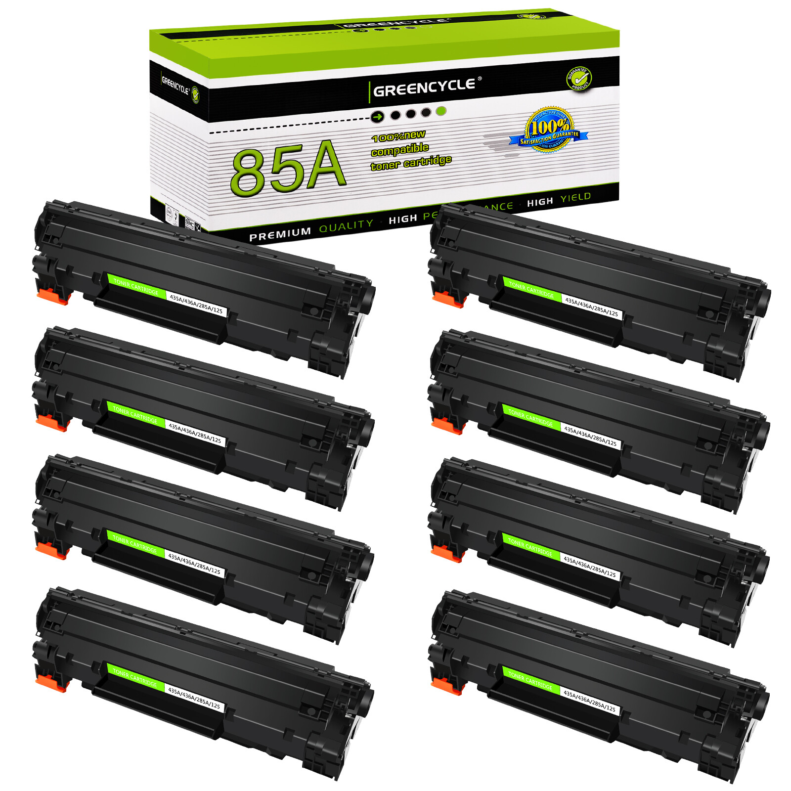 8PK CE285A For HP 85A Laserjet Toner Cartridge P1102w M1212nf MFP P1102 Printer 