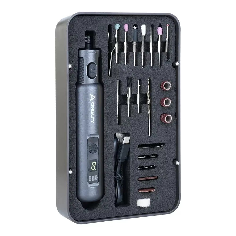 Creality Cordless Rotary Tool Kit 6-Speed 24pc Set for 3D Printer Finishing