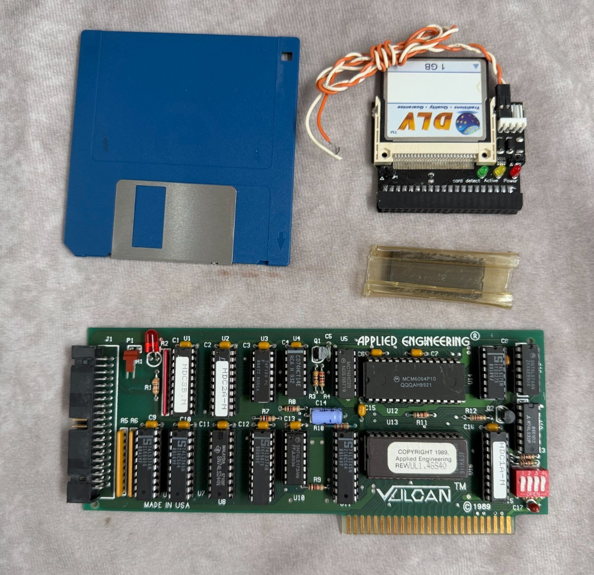 Vintage AE Vulcan Apple IIGS Card Compact Flash Adapter EPROM Boot Disk Lot READ