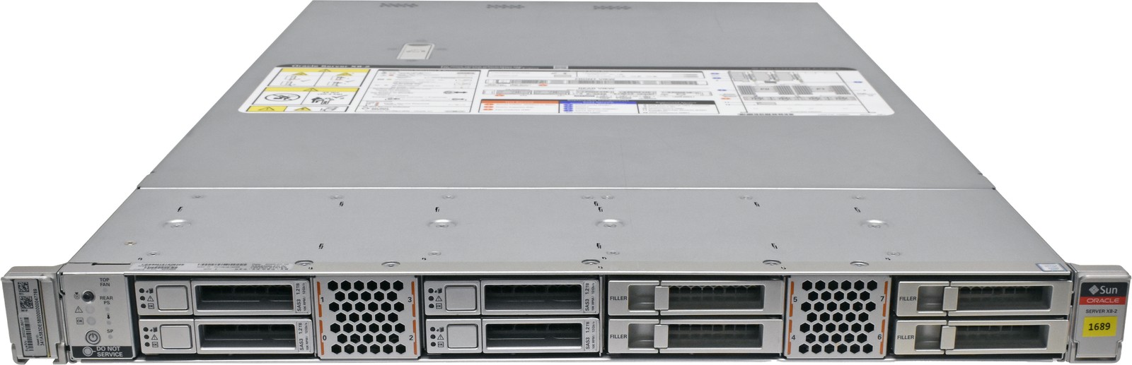 Sun Oracle X8-2 Rack Server no CPU no PC4 RAM 2x HS 8x SFF 2.5" SAS9361-16i