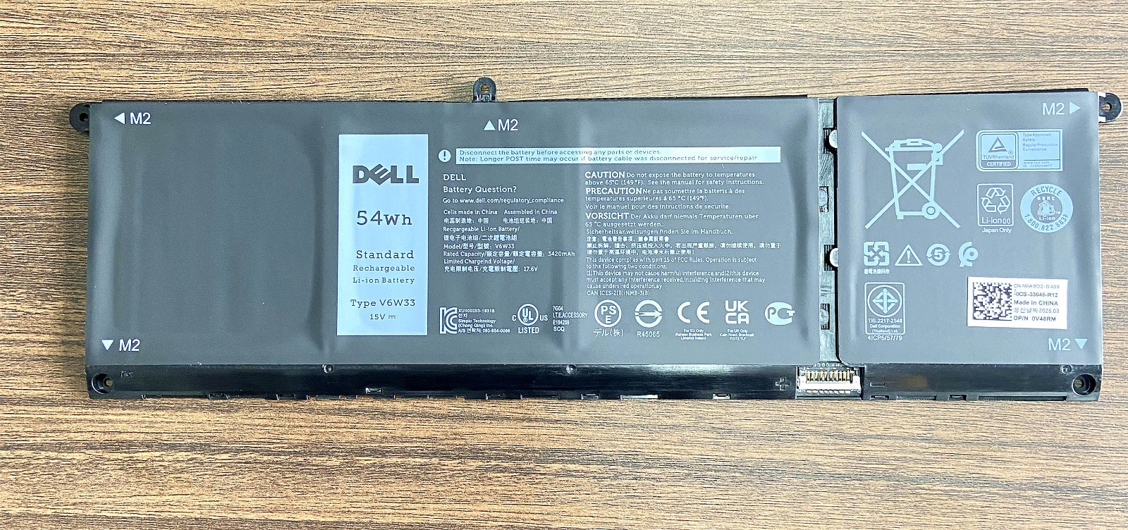 Genuine V6W33 Battery Inspiron 3511 3520 3515 5510 Latitude 3320 3330 3420Series