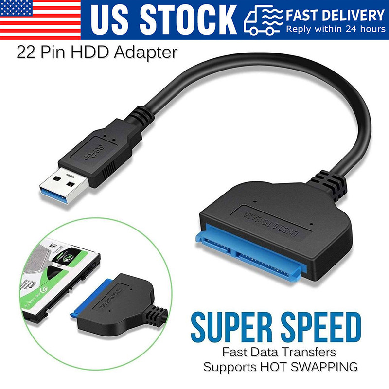 USB 2.0 to 2.5" SATA III Hard Drive Adapter Cable/UASP to USB2.0 Converter lot