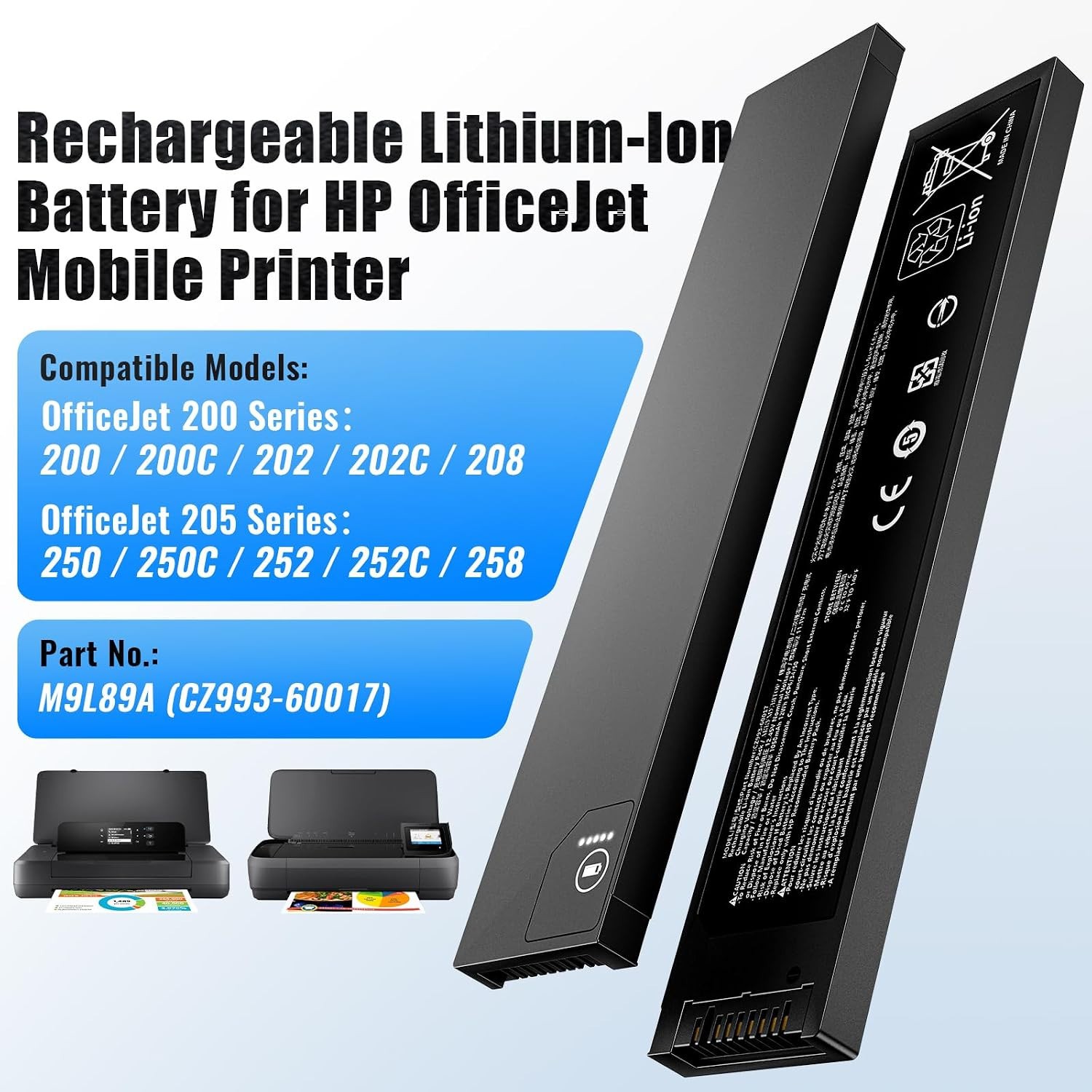 Replacement Battery OfficeJet 200, OfficeJet 250, Mobile Printer Battery, S666