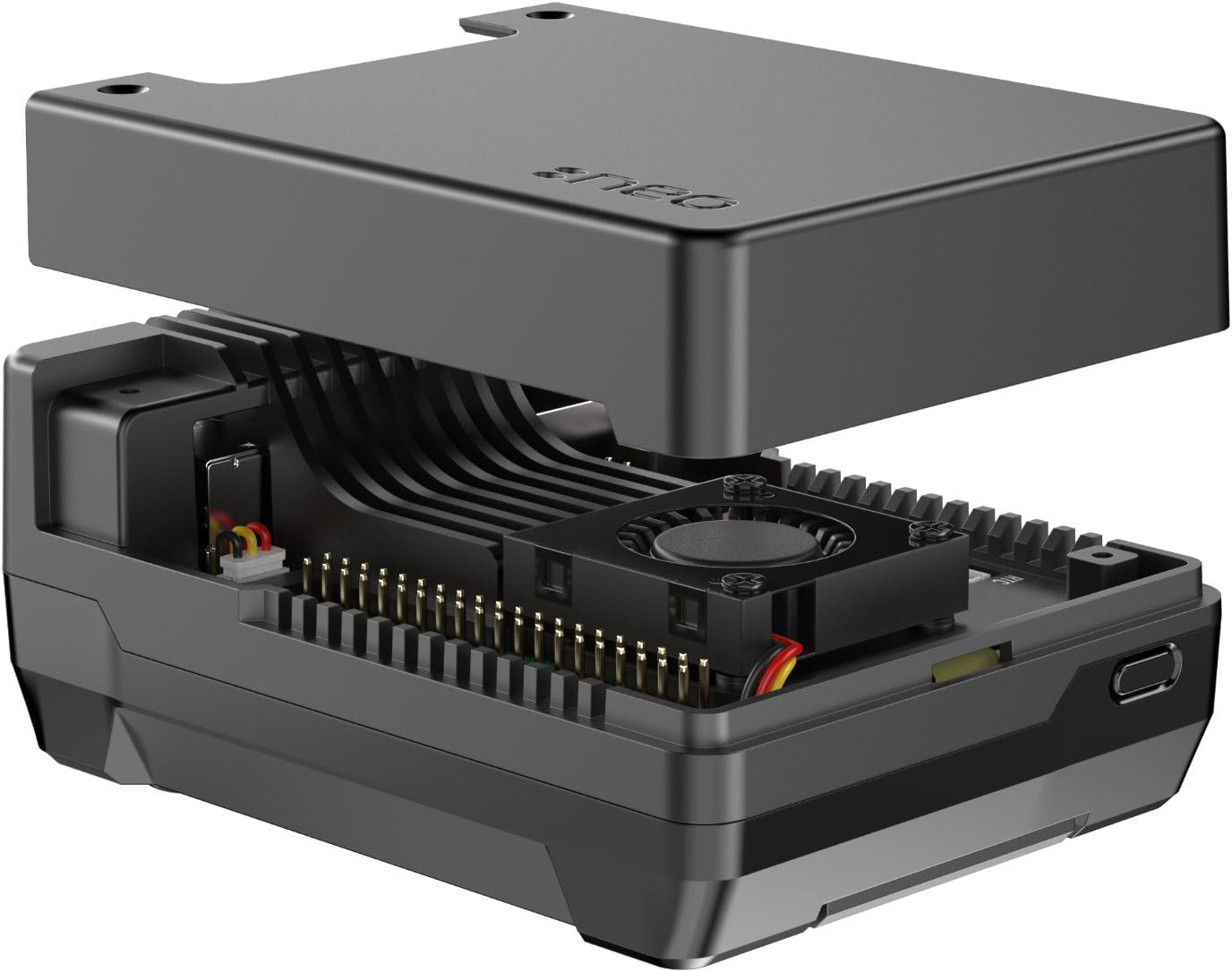 Argon NEO 5 M.2 Nvme Case for Raspberry Pi 5 - Aluminum, Active Cooling